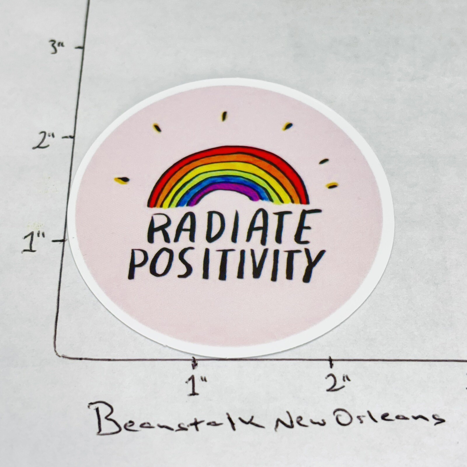 Pink Aesthetic RADIATE POSITIVITY Vinyl Sticker Decal Car Skateboard • Tracking‼
