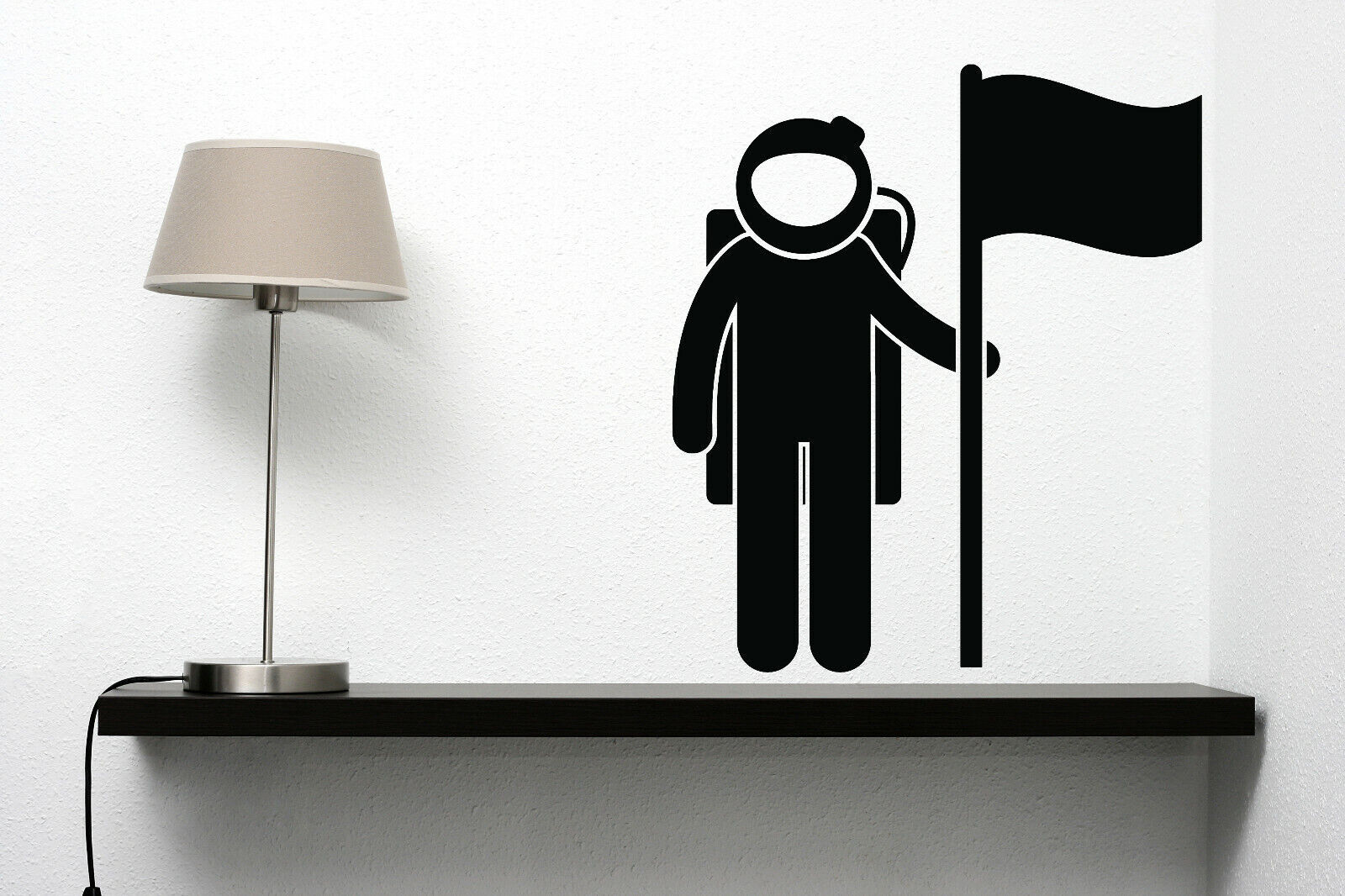 Vinyl Wall Decal Astronaut Space Suit Flag Scientist Astrologer Job (n1410)