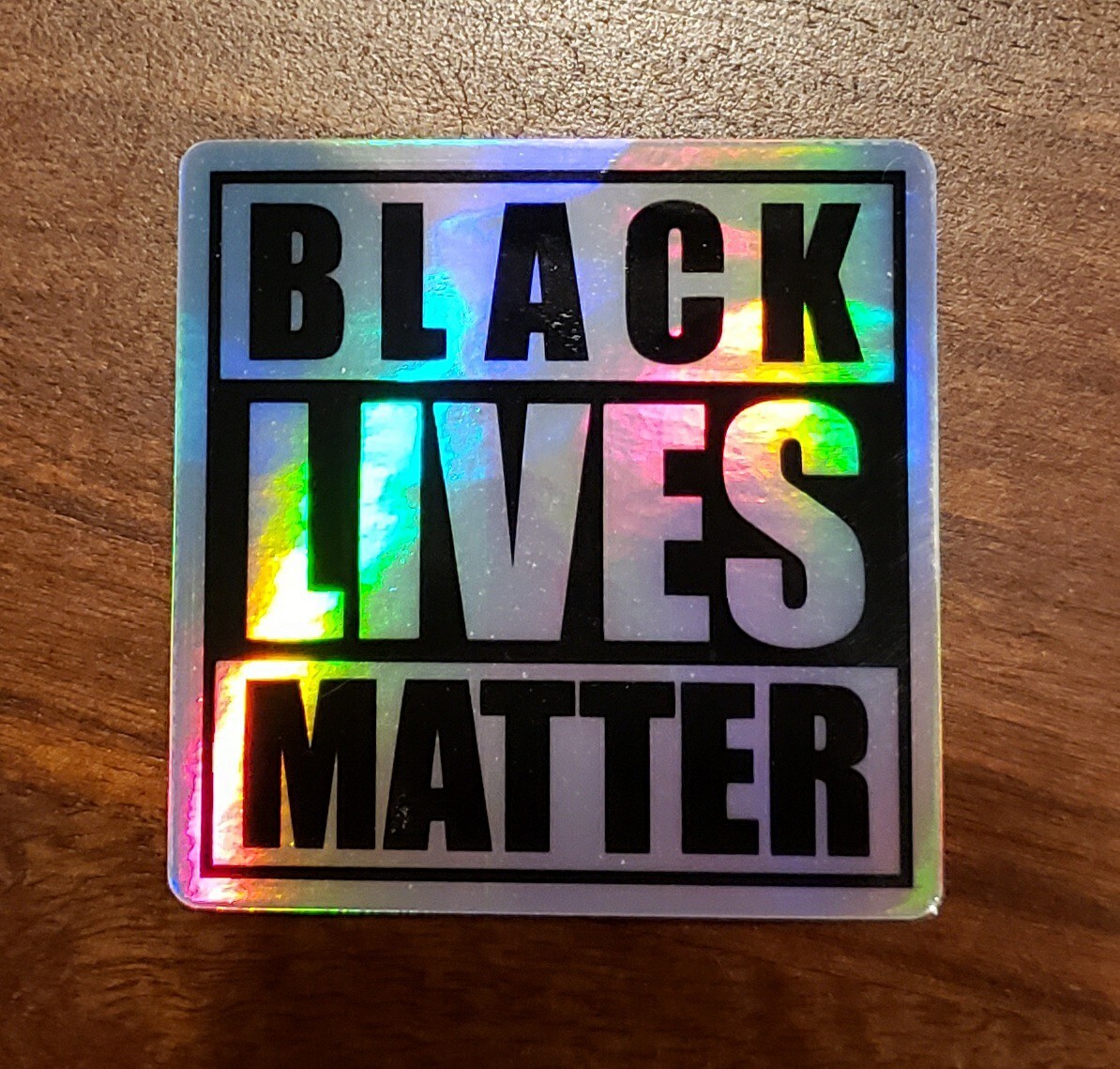BLACK LIVES MATTER Holographic Sticker Vinyl 3 inch UV WEATHER RESISTANT