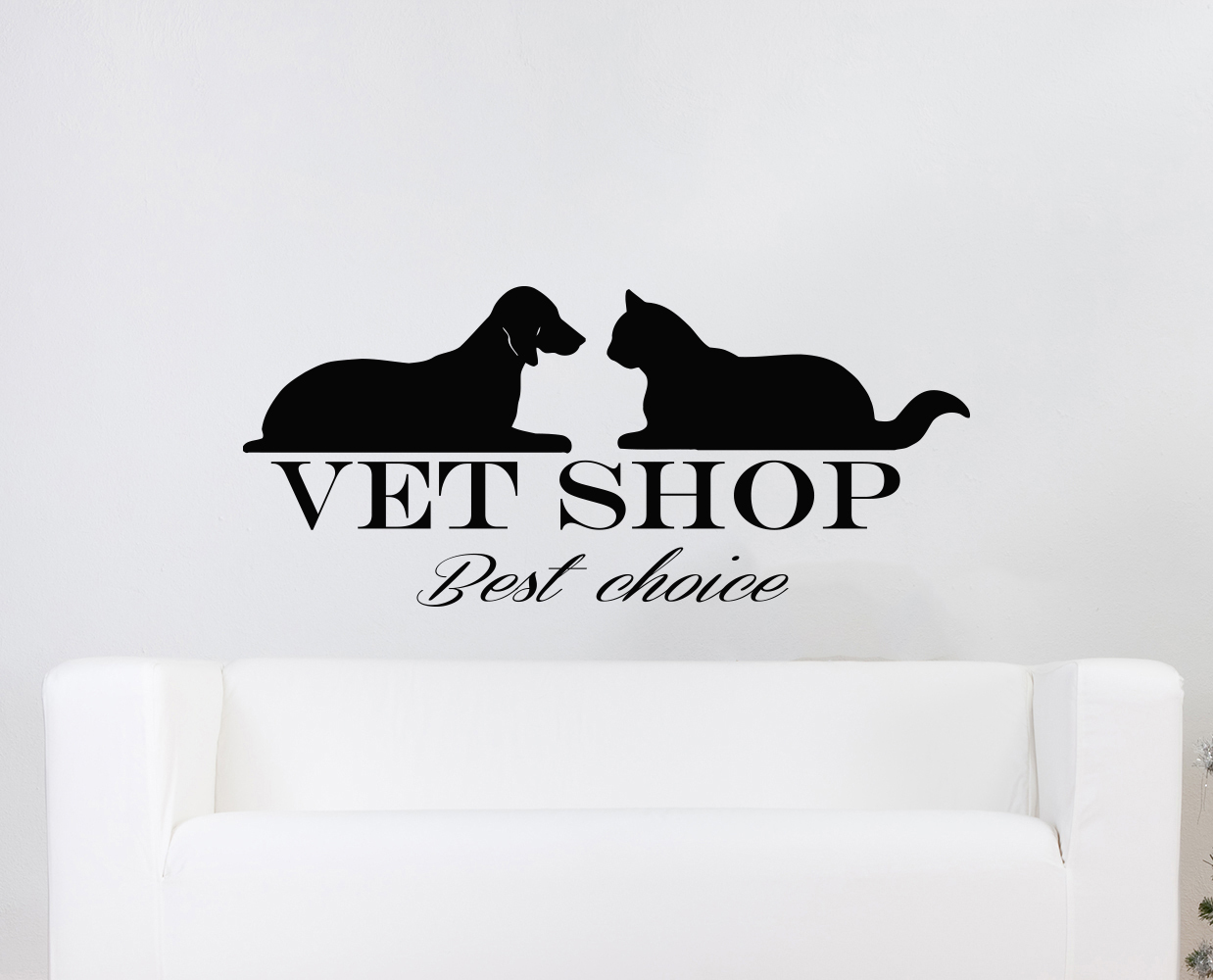 Pet Wall Decal Animal Decal Dog Cat Vinyl Sticker Vet Shop grooming Decor ML82