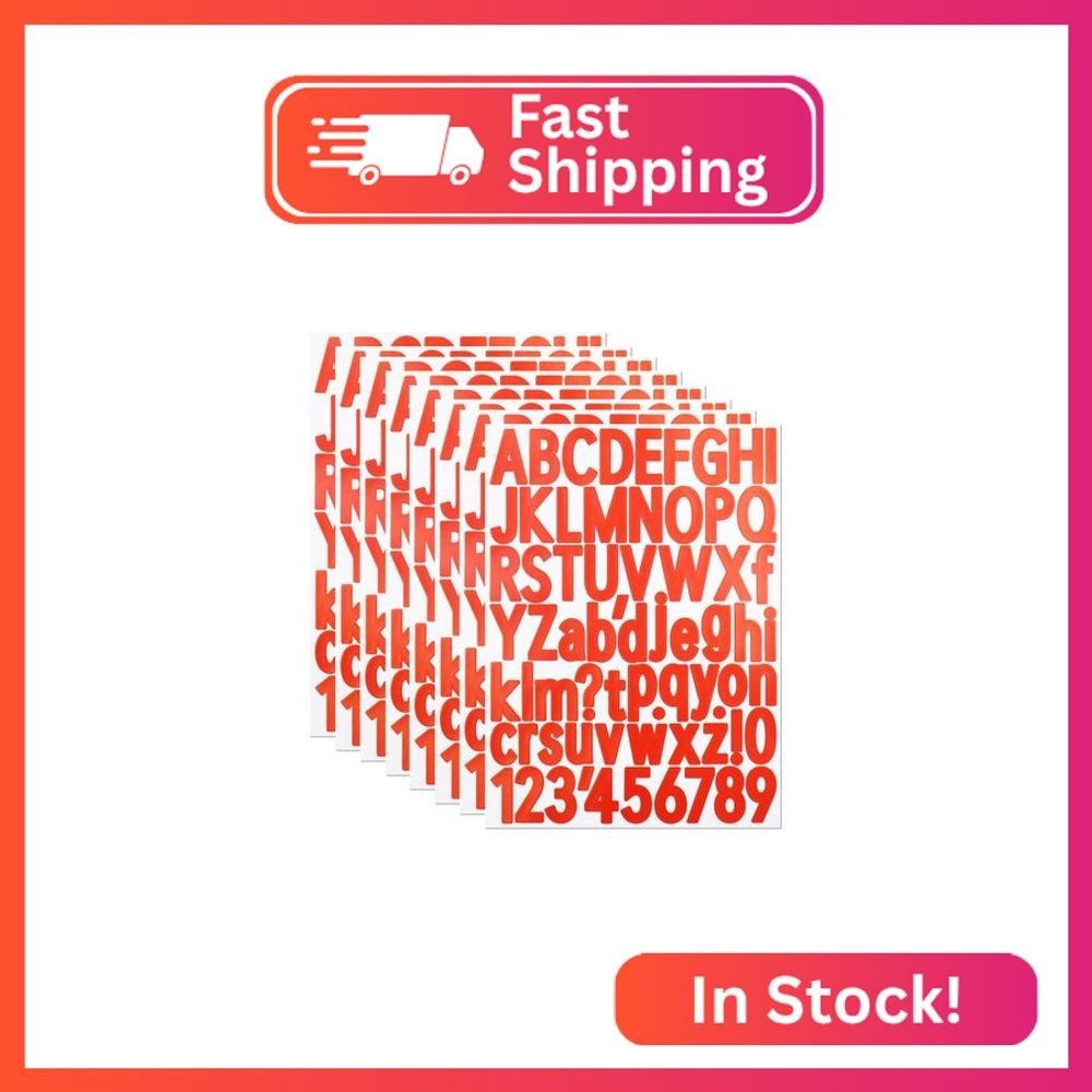 1.5 Inch Letter Stickers, 544 Pieces Alphabet Number Symbol Stickers for Scrapbo
