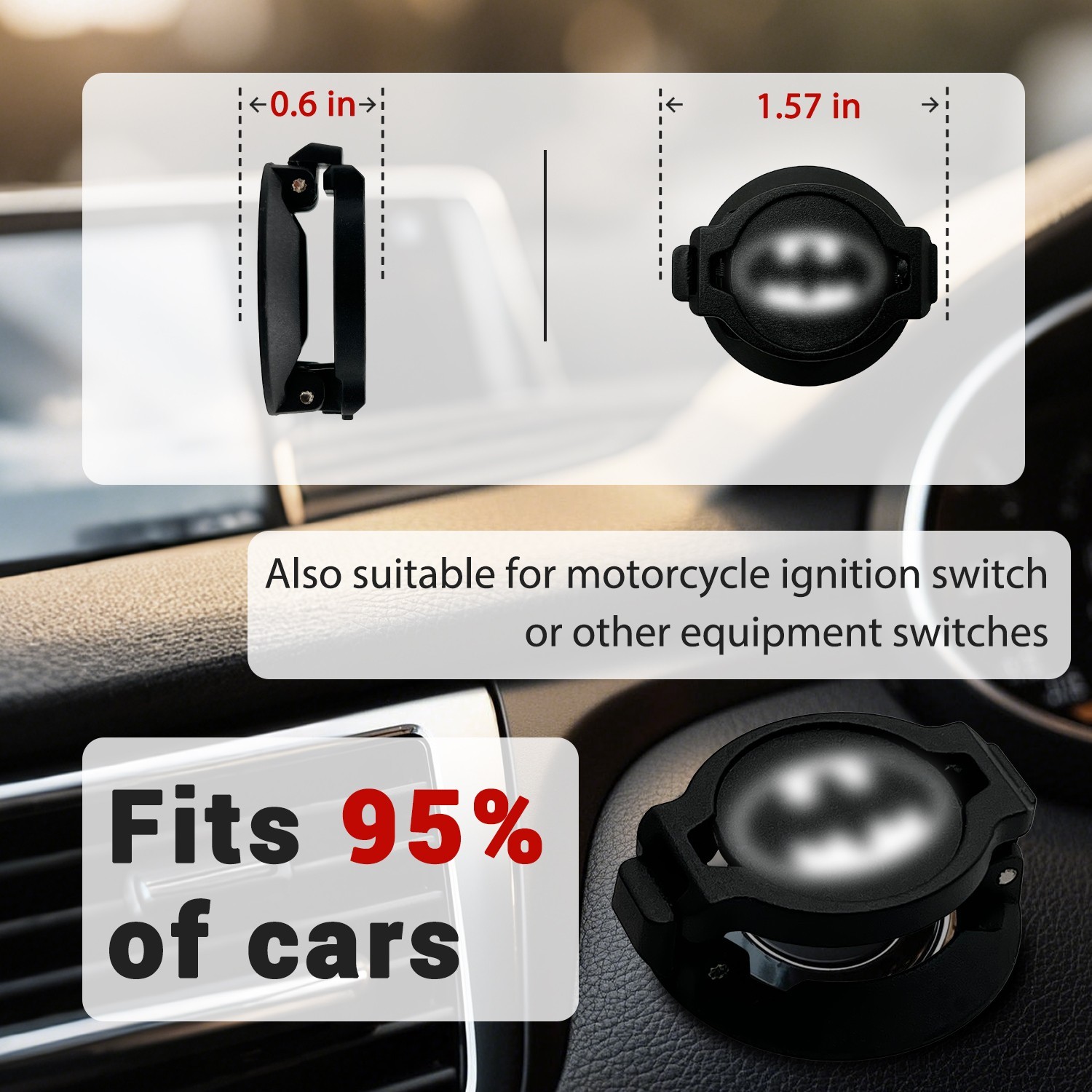 Car Push Engine Start Button Cover, Touch Button Protector Cover