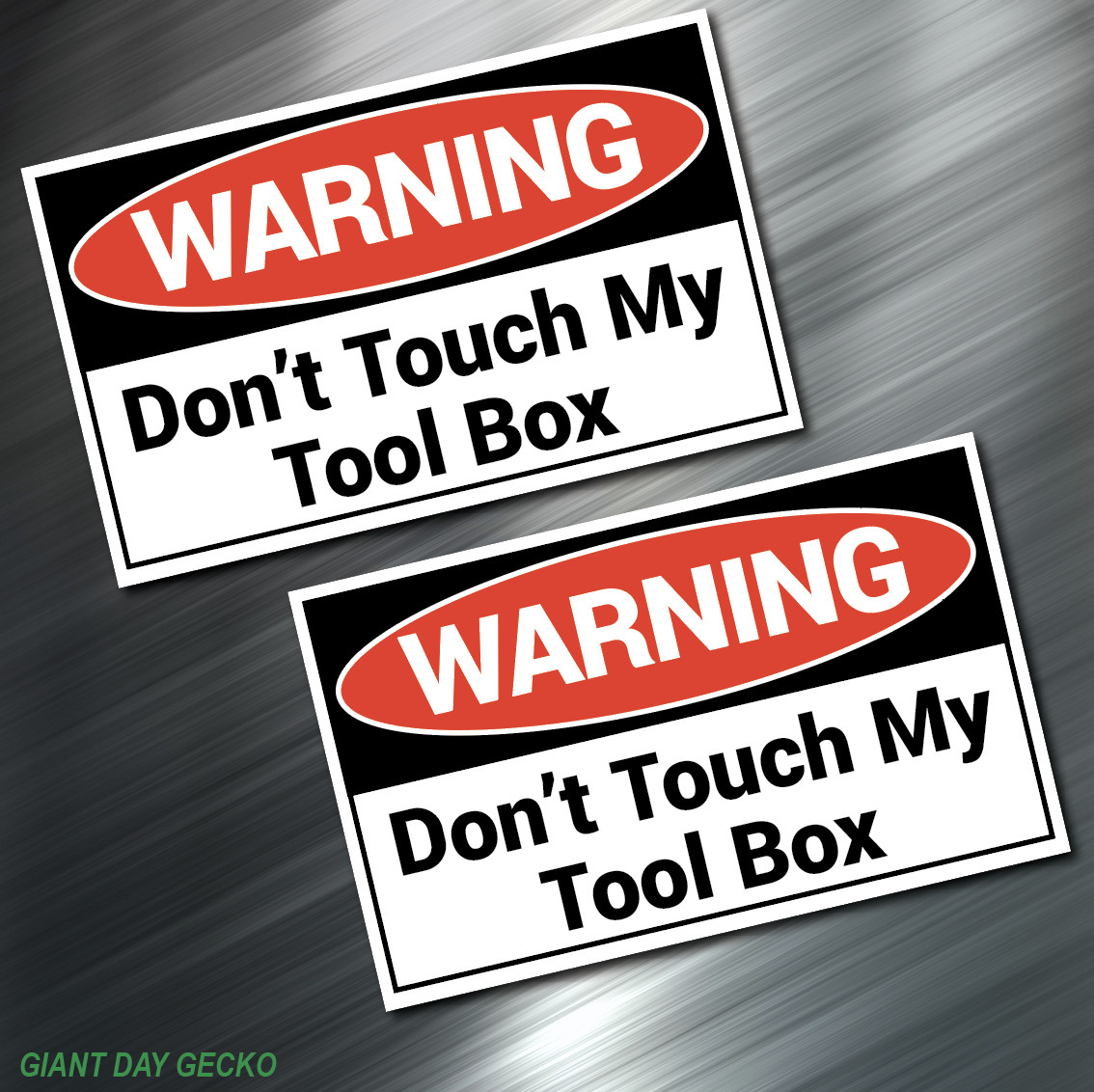 (2) TWO DON’T TOUCH MY TOOLBOX Tools Decal Stickers Car WARNING Mechanic New