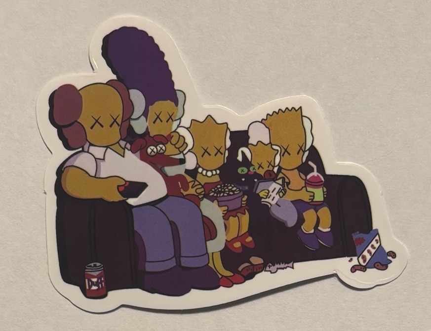 3pc KAWS Style Vinyl Sticker Lot Cartoon Character Decal Pack Waterproof #34