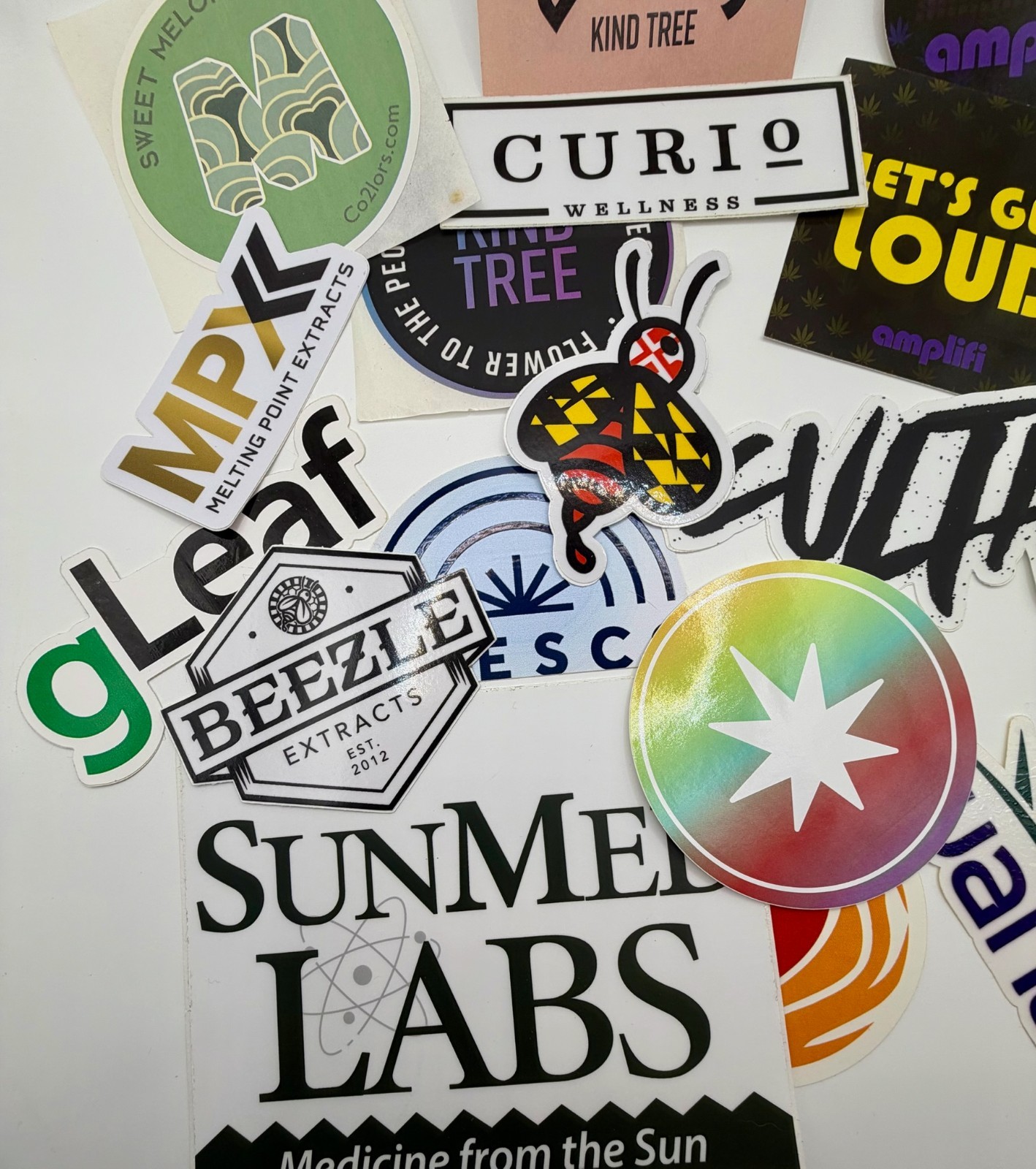 Cannabis Industry Promo Stickers Branded Marijuana Collectible 420