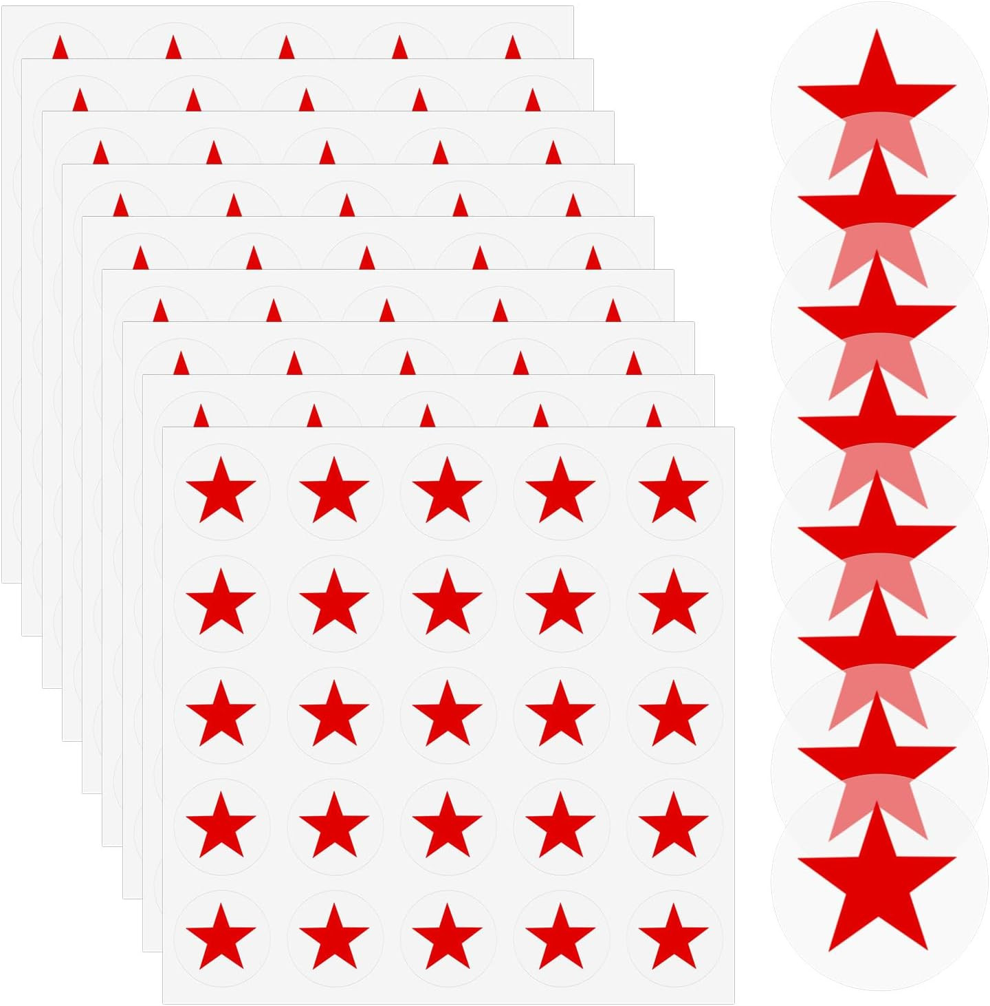 8 Sheets 200Pcs Football Helmet Stickers, Red Star Helmet Stickers Self Adhesive