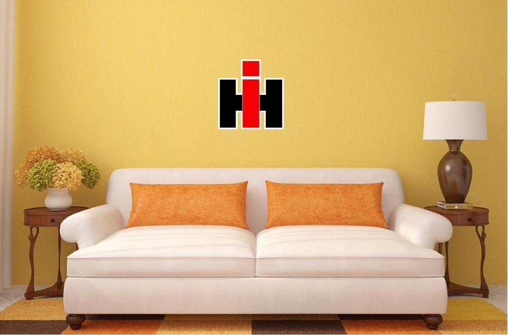 Case IH removable wall art Man Cave sticker decal interior wall decoration