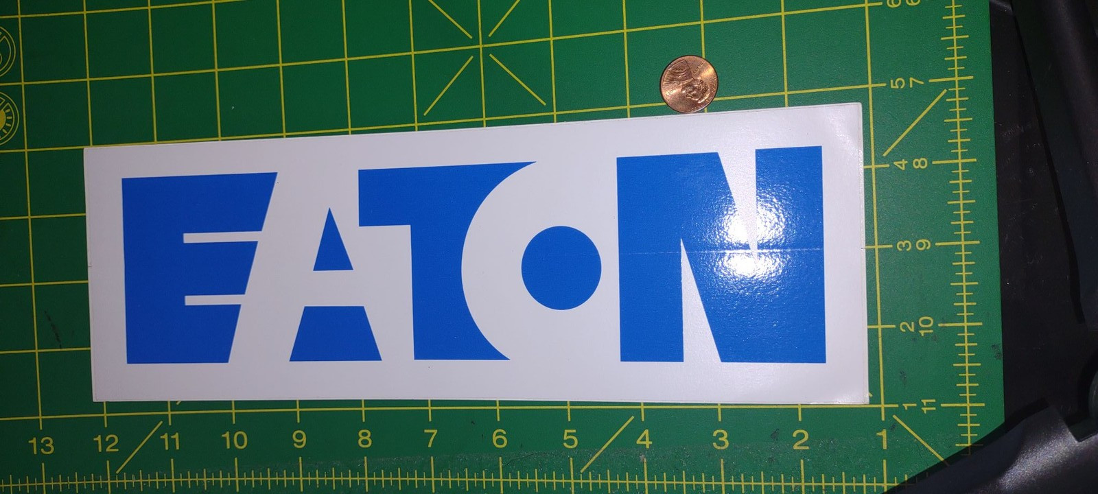 EATON Vinyl Decal Sticker Blue White Bumper 11 in Political Logo Glossy Large