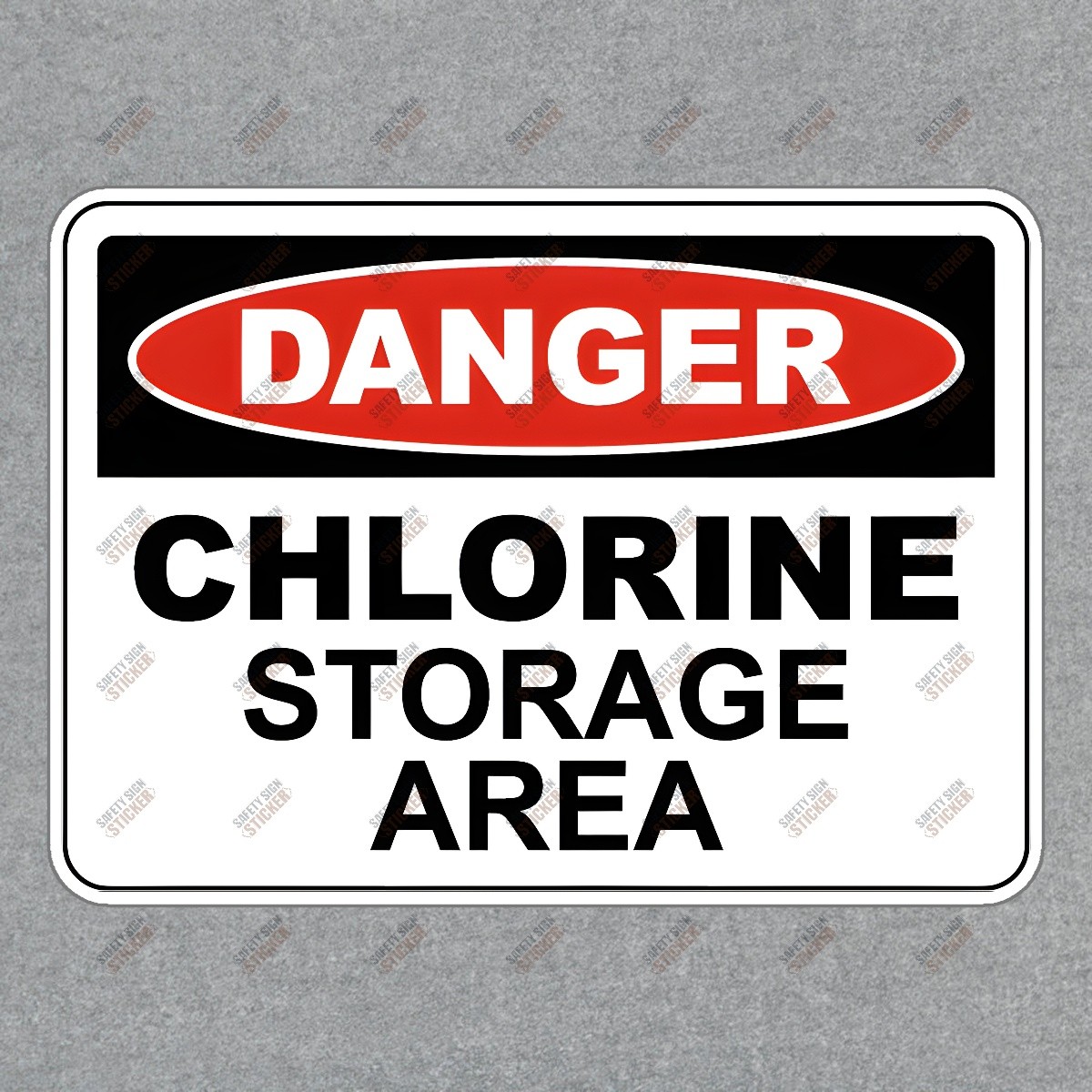Danger Chlorine Storage Area Safety Sign Sticker OSHA Compliant #499884