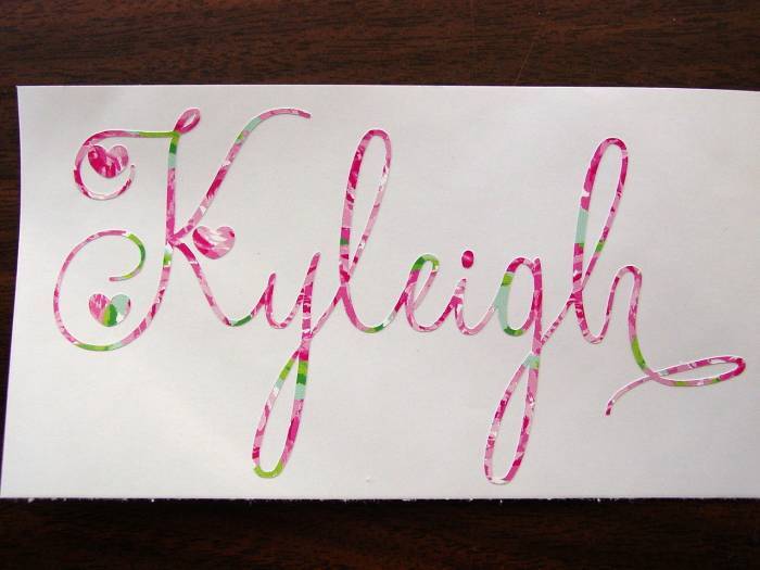 Fancy Personalized Decal, Personalized Name, Script Decal, Vinyl Decal, Sticker