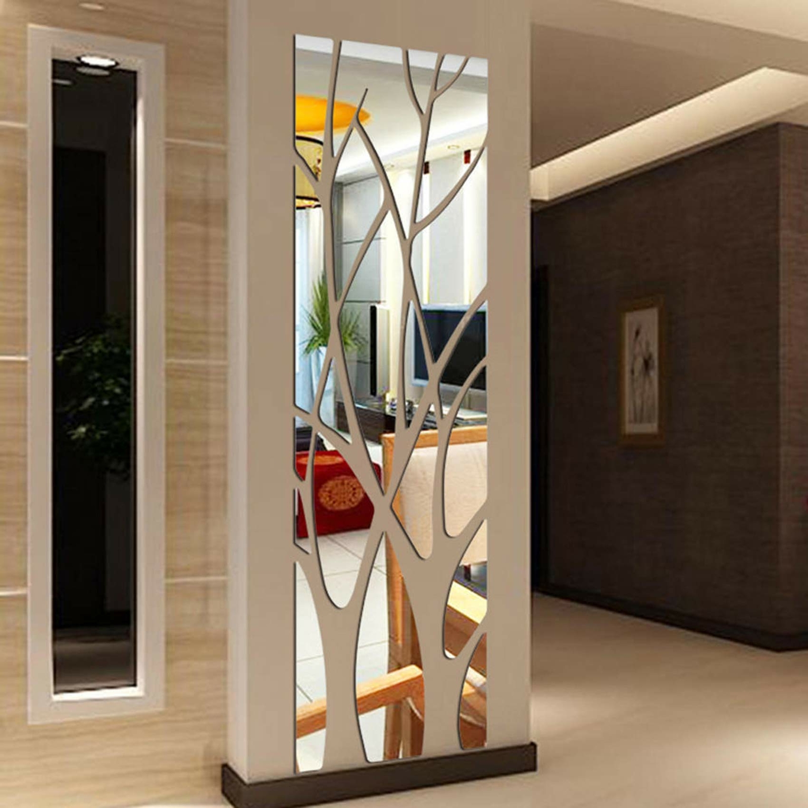Mirror Wall Stickers – For Living Room/Bedroom, Decorative Self-Adhesive Mirrors