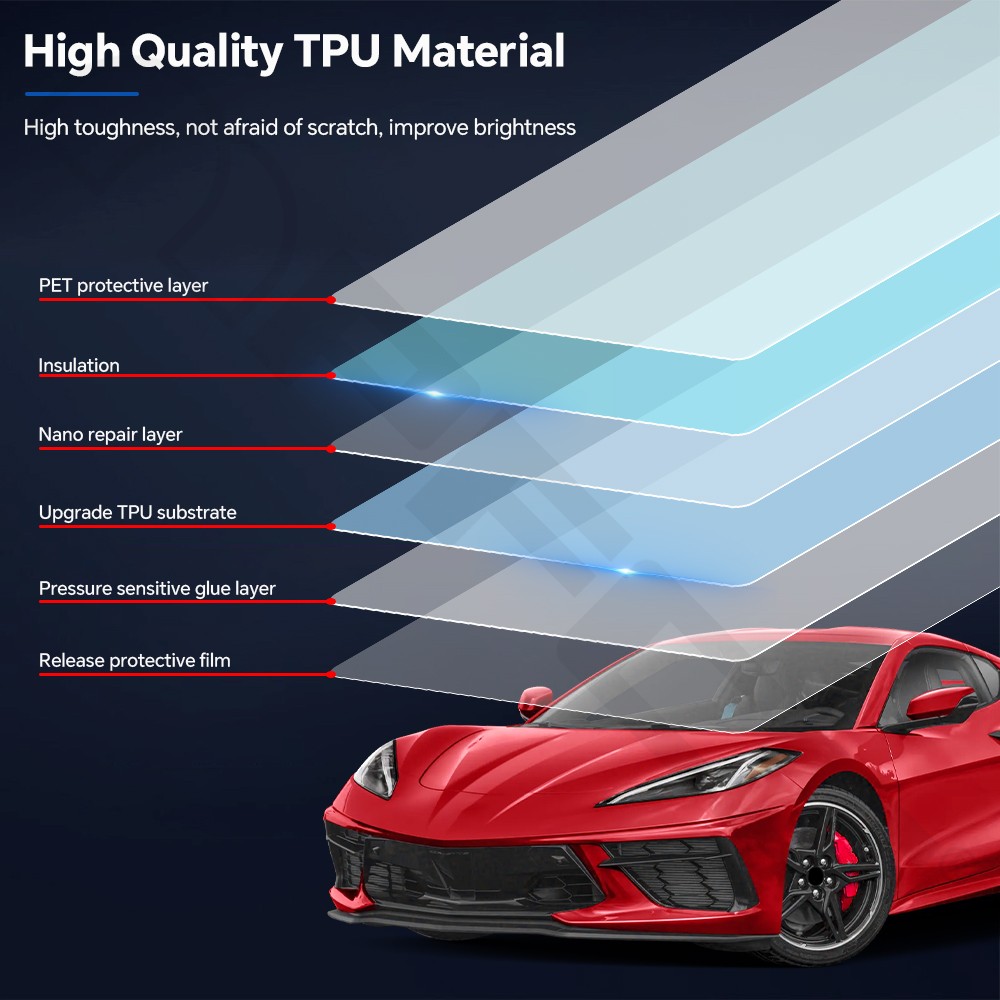 For Corvette C8 Stingray 2020-2026 Full Car Precut Paint Protection Film PPF TPU