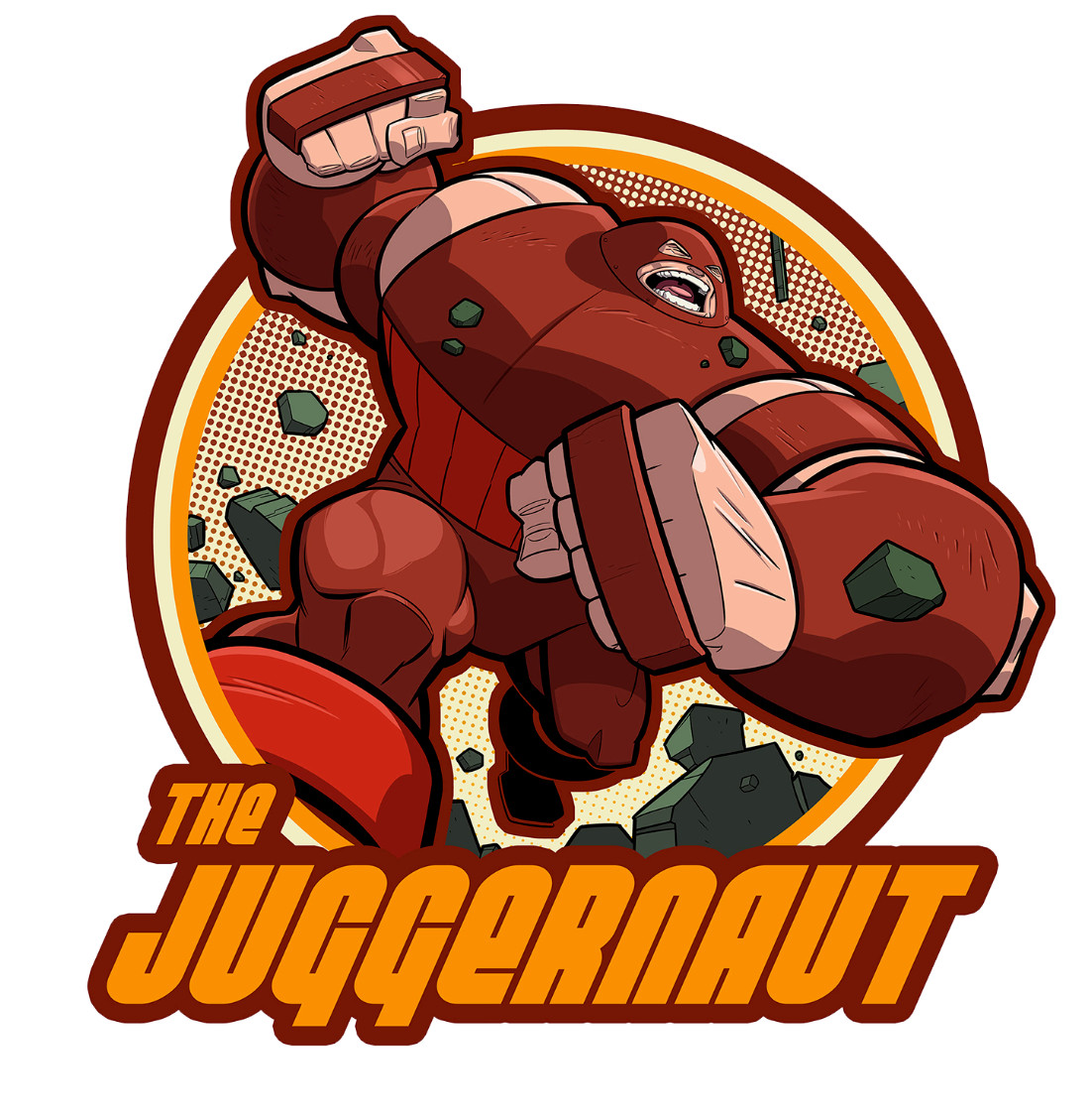 Juggernaut sticker x-men retro marvel comics skate cell laptop bumper vinyl