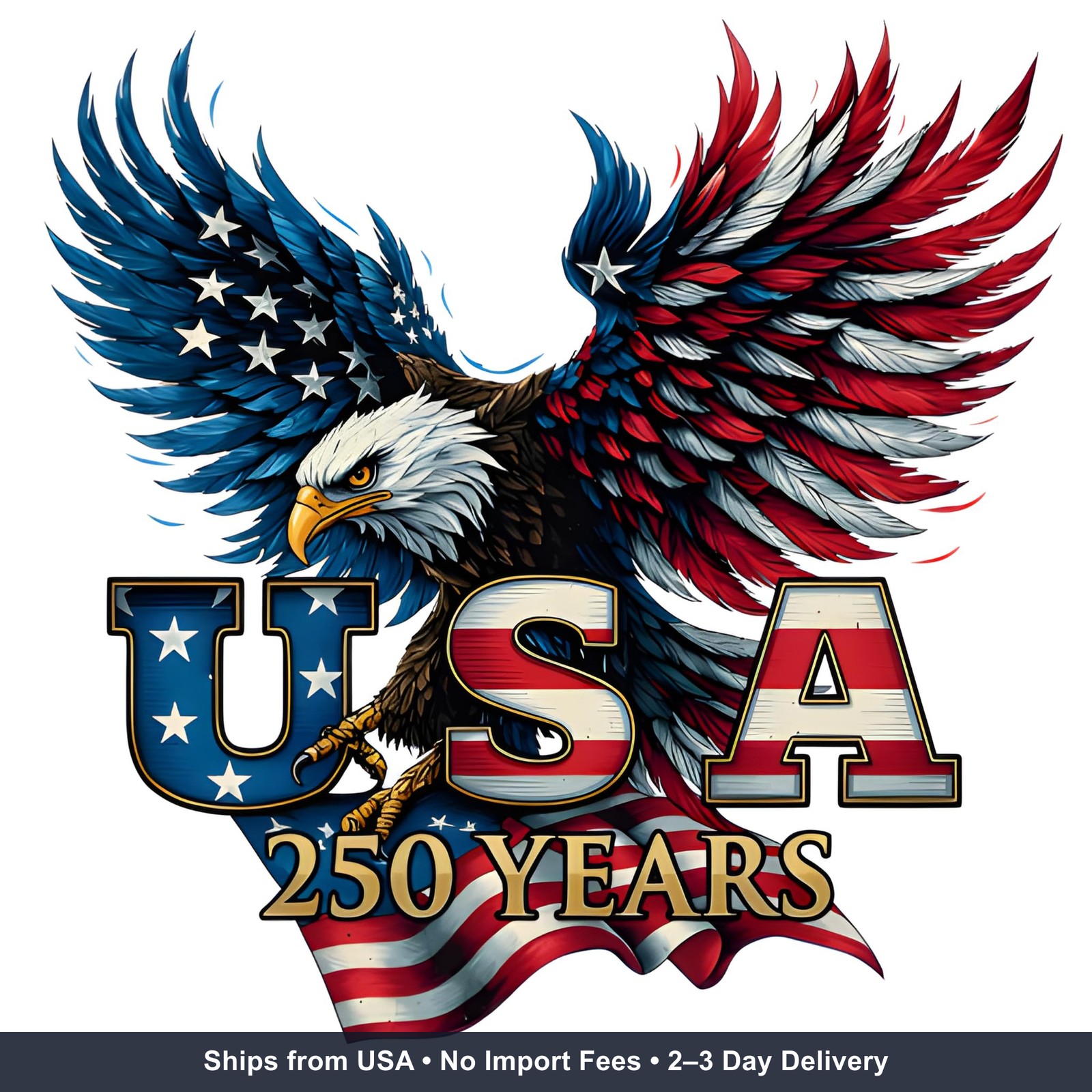 2pcs USA 250th Anniversary Merchandise – Patriotic 1776-2026 Vinyl Car Decals an