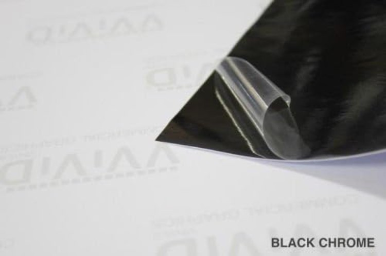 1ft x 5ft Black Chrome Vinyl Wrap Self Adhesive for Car Protection