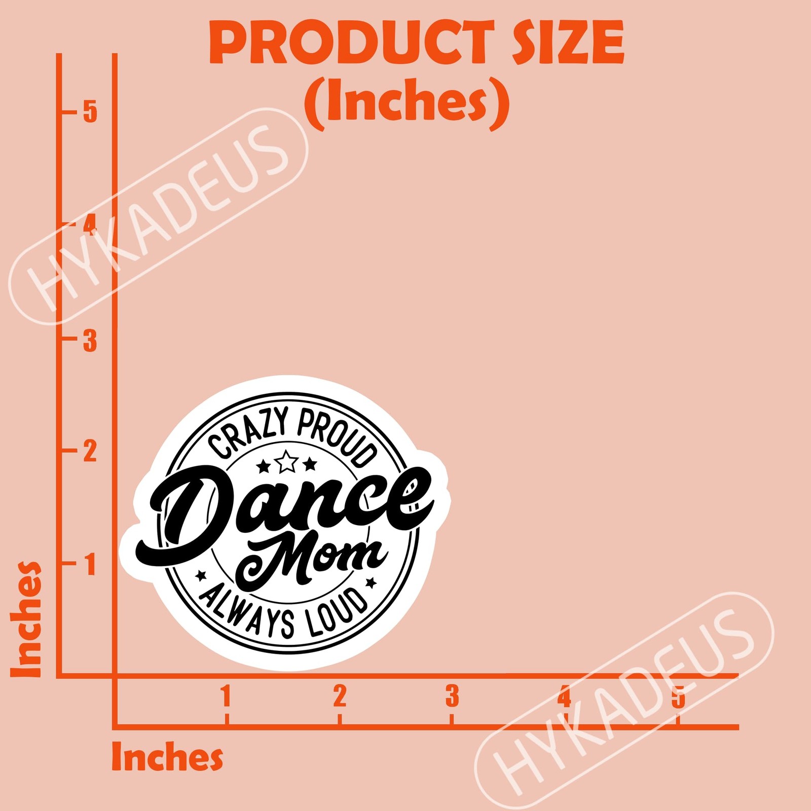 HYKADEUS Dance Mom Funny Vinyl Sticker 3Pcs Waterproof 3×2.8 Inch