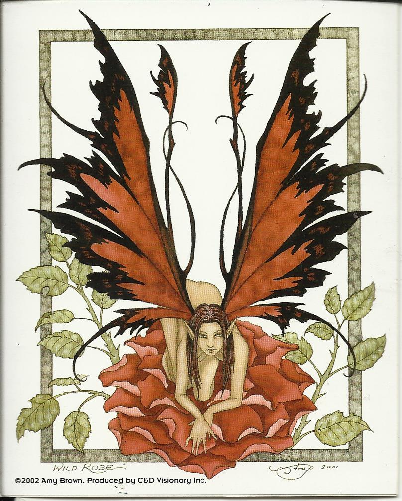 AMY BROWN FAIRY FAERY STICKER DECAL «WILD ROSE» FROM 2002