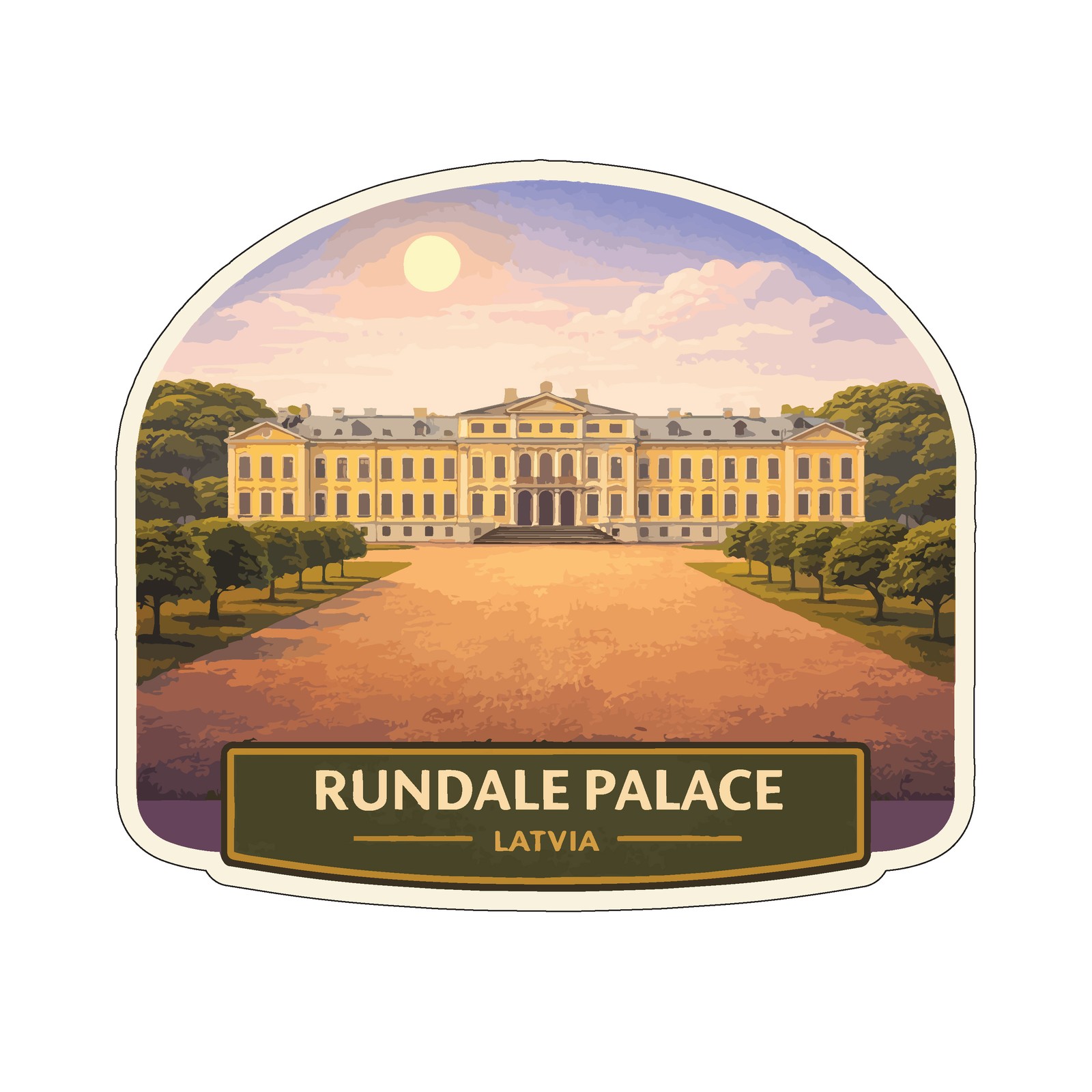 Rundale Palace Latvia Sticker Decal Vinyl Die-Cut World Heritage Sites Series