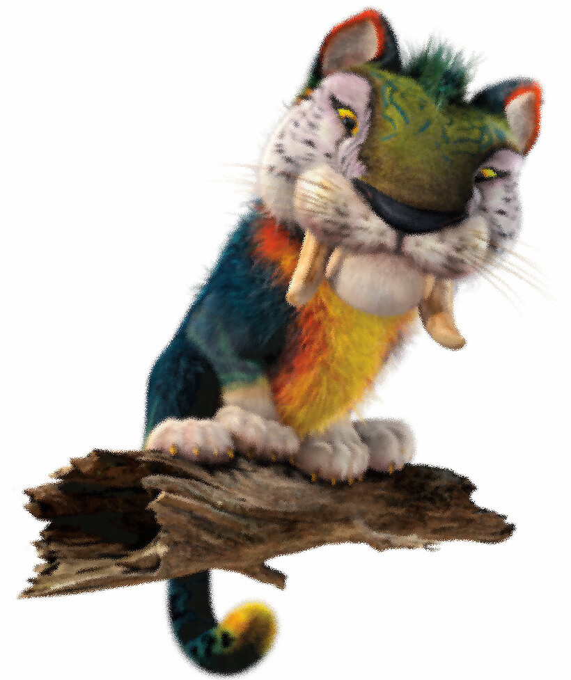 MACAWNIVORE Prehistoric Cat Animal from The CROODS – Window Cling Decal Sticker