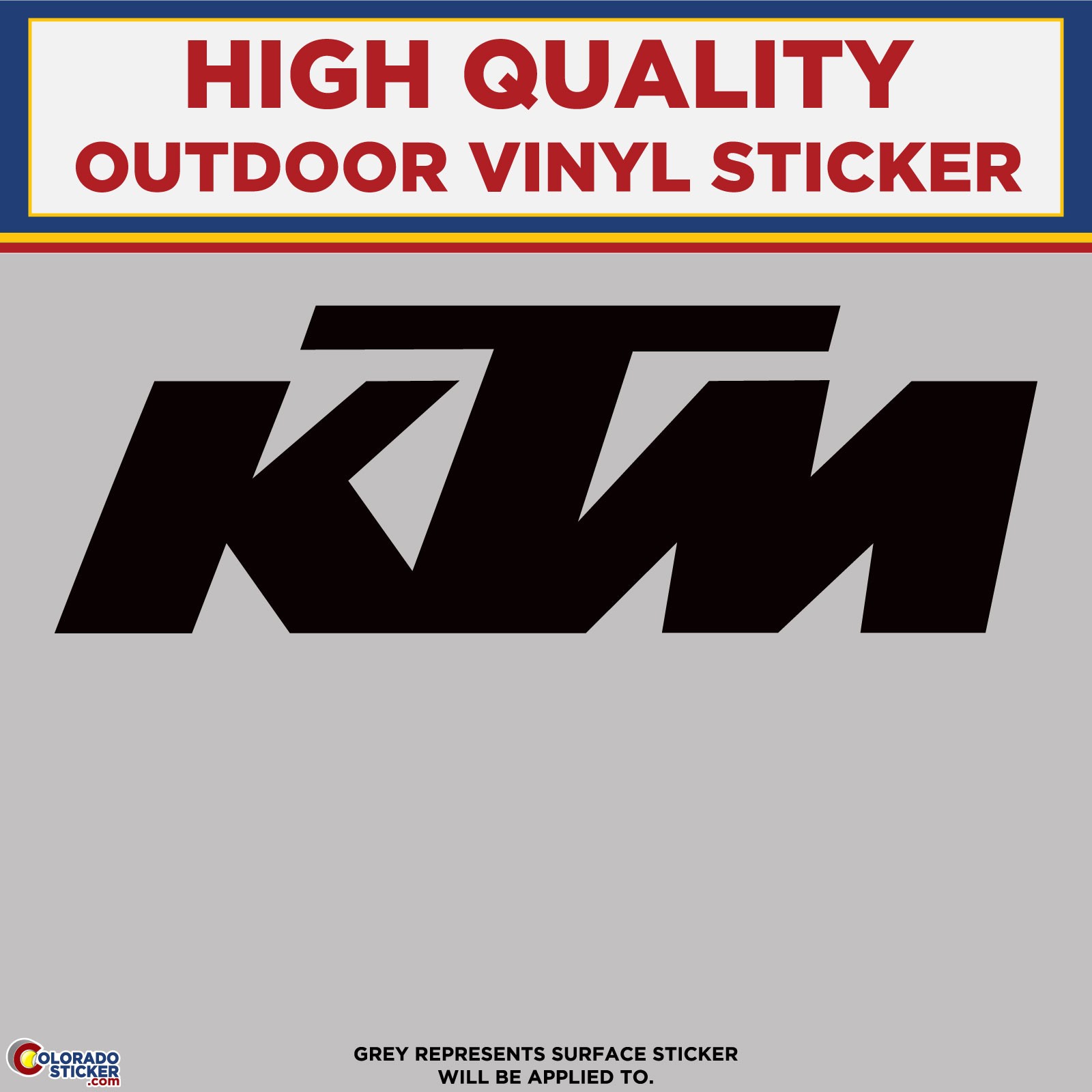 KTM Die Cut, High Quality Vinyl Sticker Decals