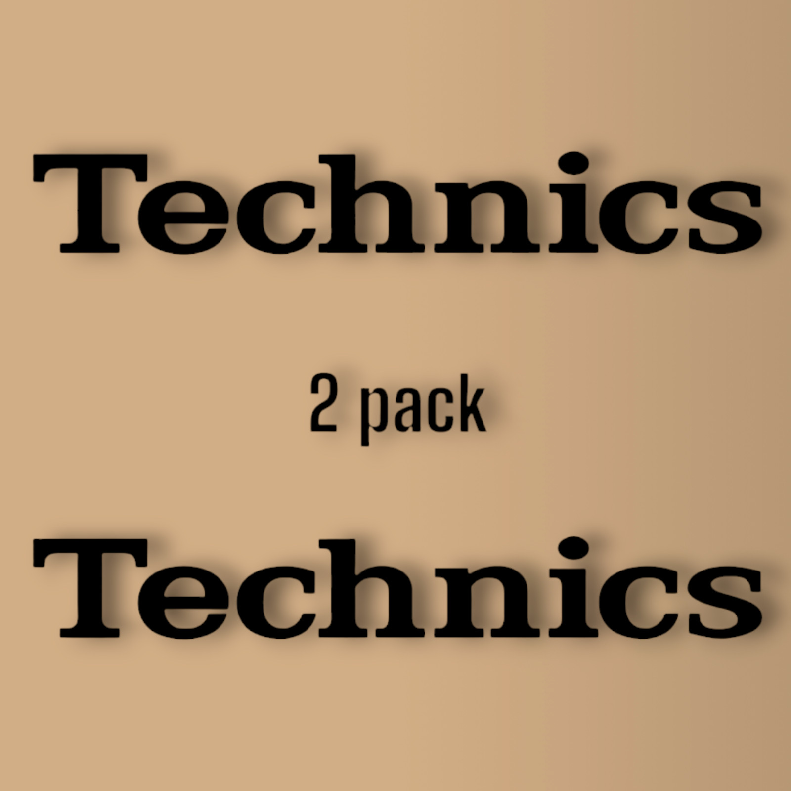 2 Pack Technics Decal Set – Turntable Vinyl Sticker Kit – DJ Equipment Decor