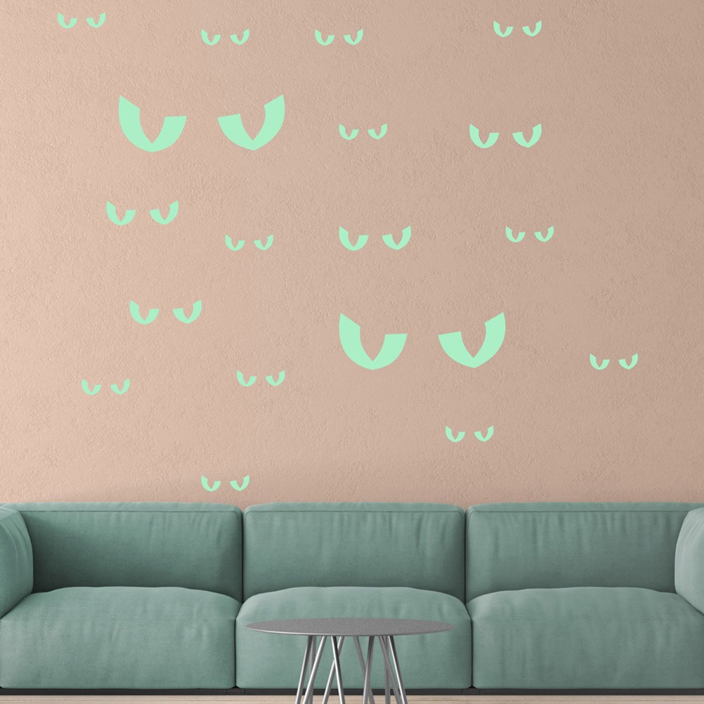 Glow in The Dark Sticker Eyes Luminous Creative Carved Fluorescent