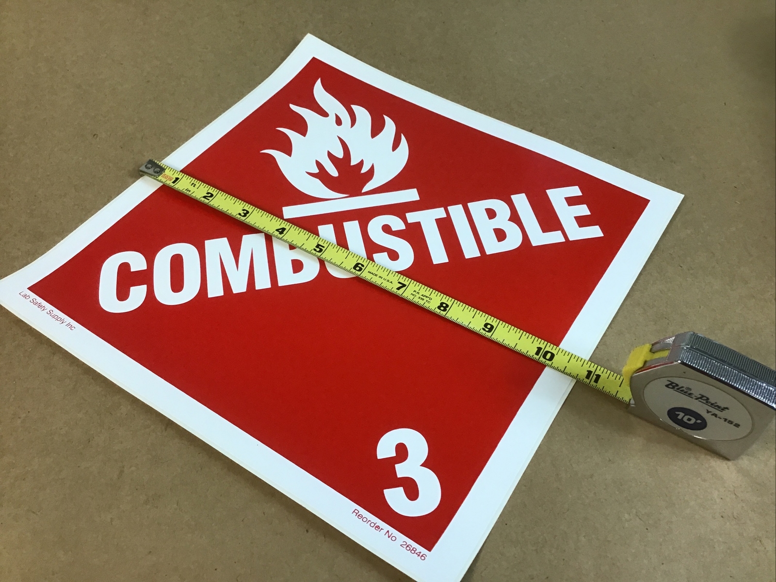 Lot Of (5) Combustible 3 Sticker – OSHA Safety Vinyl Decal Sign Warning Shop