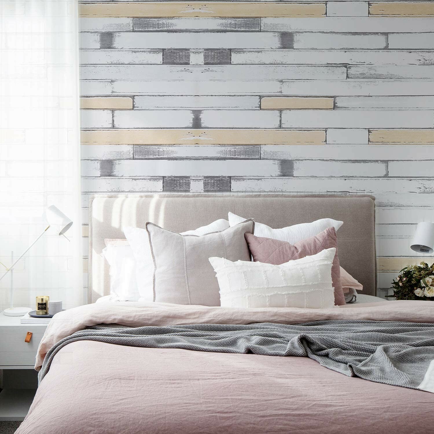 Wood Wallpaper Wood Paper – 11.8″ x 78.7″, Self-Adhesive Removable Wood Decorati