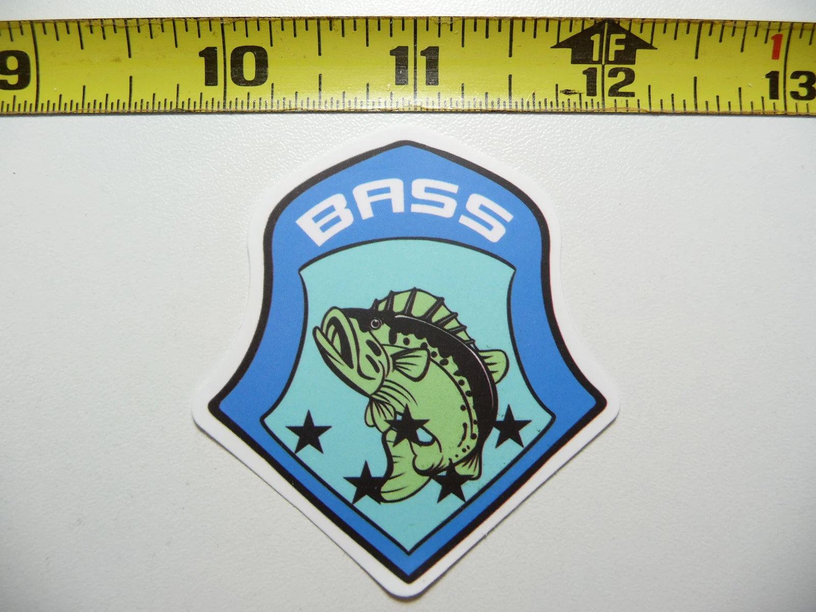 BASS FISH FISHING STAR BELL SMALL STICKER DECAL SPORTS OUTDOOR LIFE HOBBY