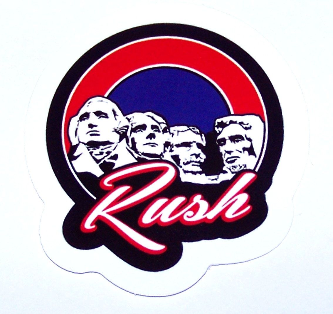 RUSH Logo Cut Sticker Decal Band Music Rock & Roll Rush
