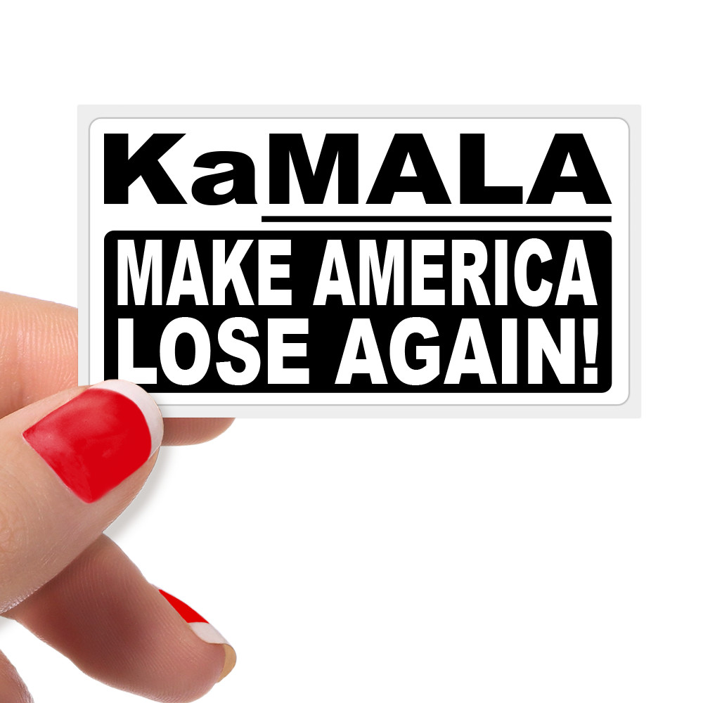 KAMALA «MAKE AMERICA LOSE AGAIN» – Bulk Statement Protest Gas Pump Stickers
