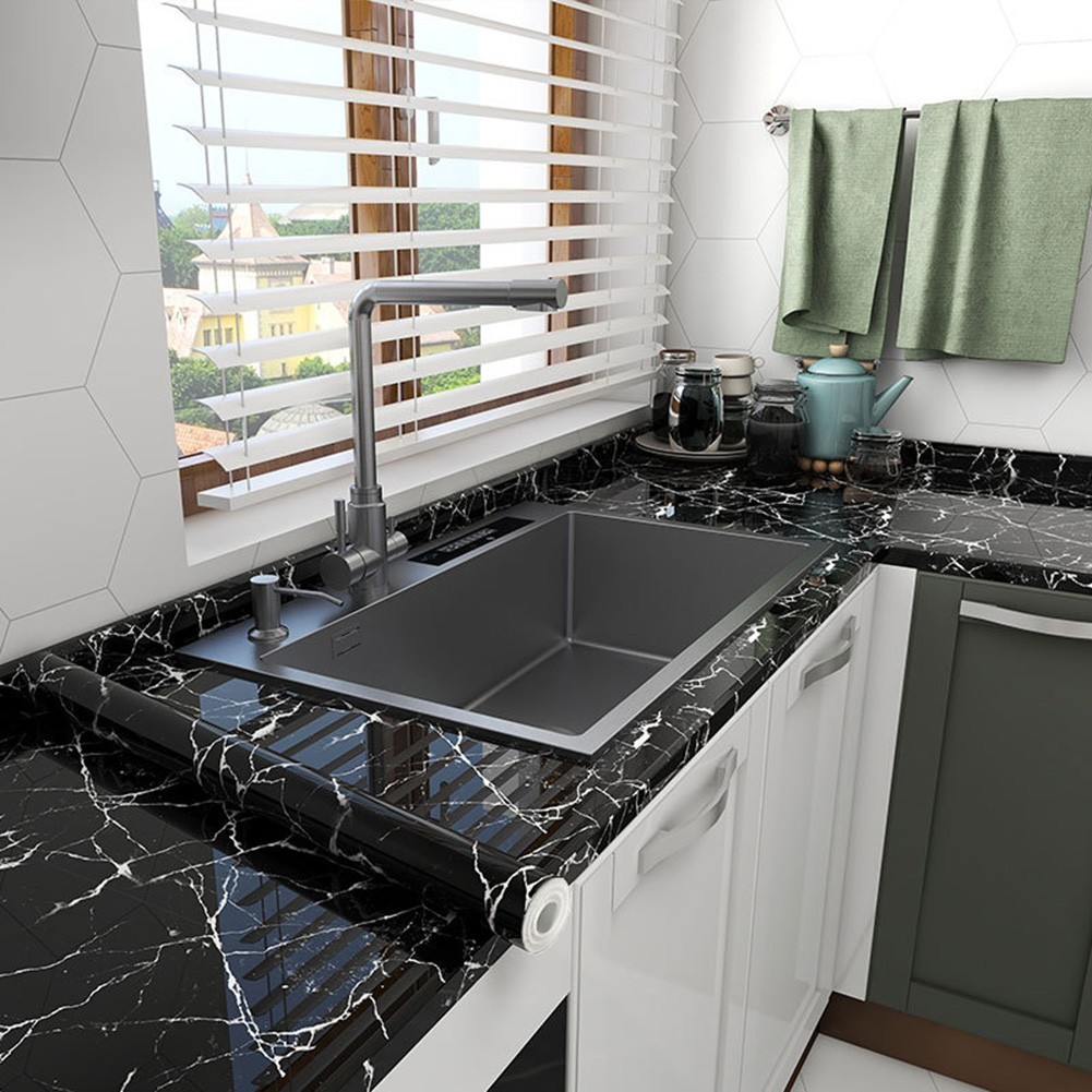 Bathroom Kitchen Moisture-proof Marble Design 60cmX3M Marble Design Waterproof