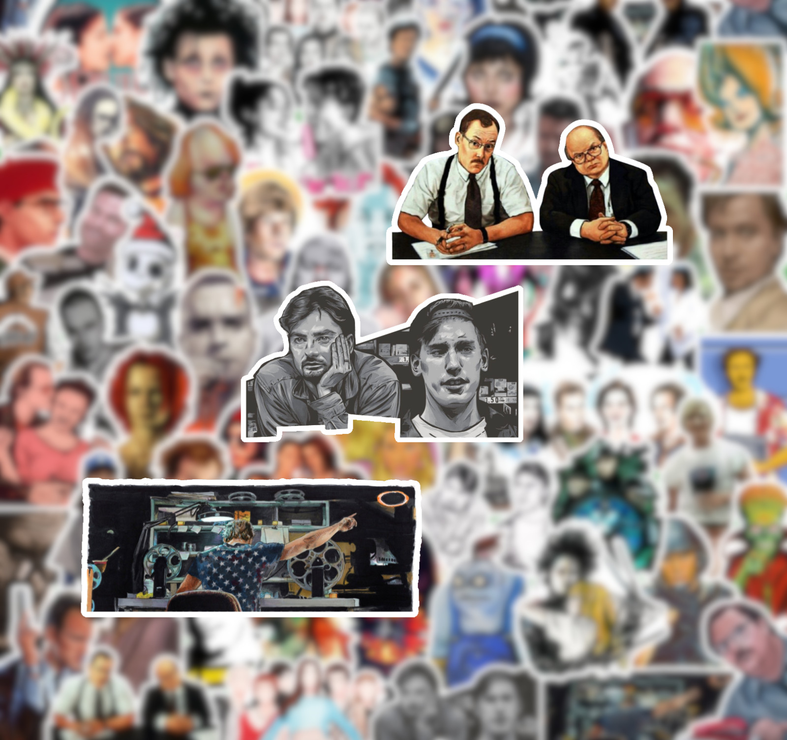 25/50 90’s Cult Classic Movies Sticker Pack -Waterproof Matte Vinyl -Fight Club