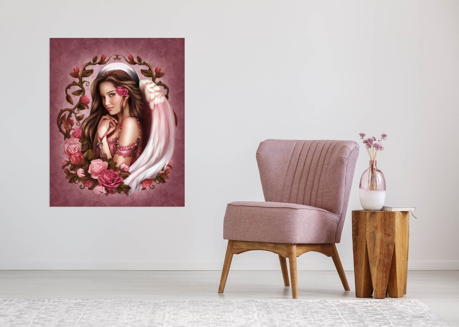 3D Woman Rose A2274 Wall Stickers Wall Murals Wallpaper Brigid Ashwood Vera