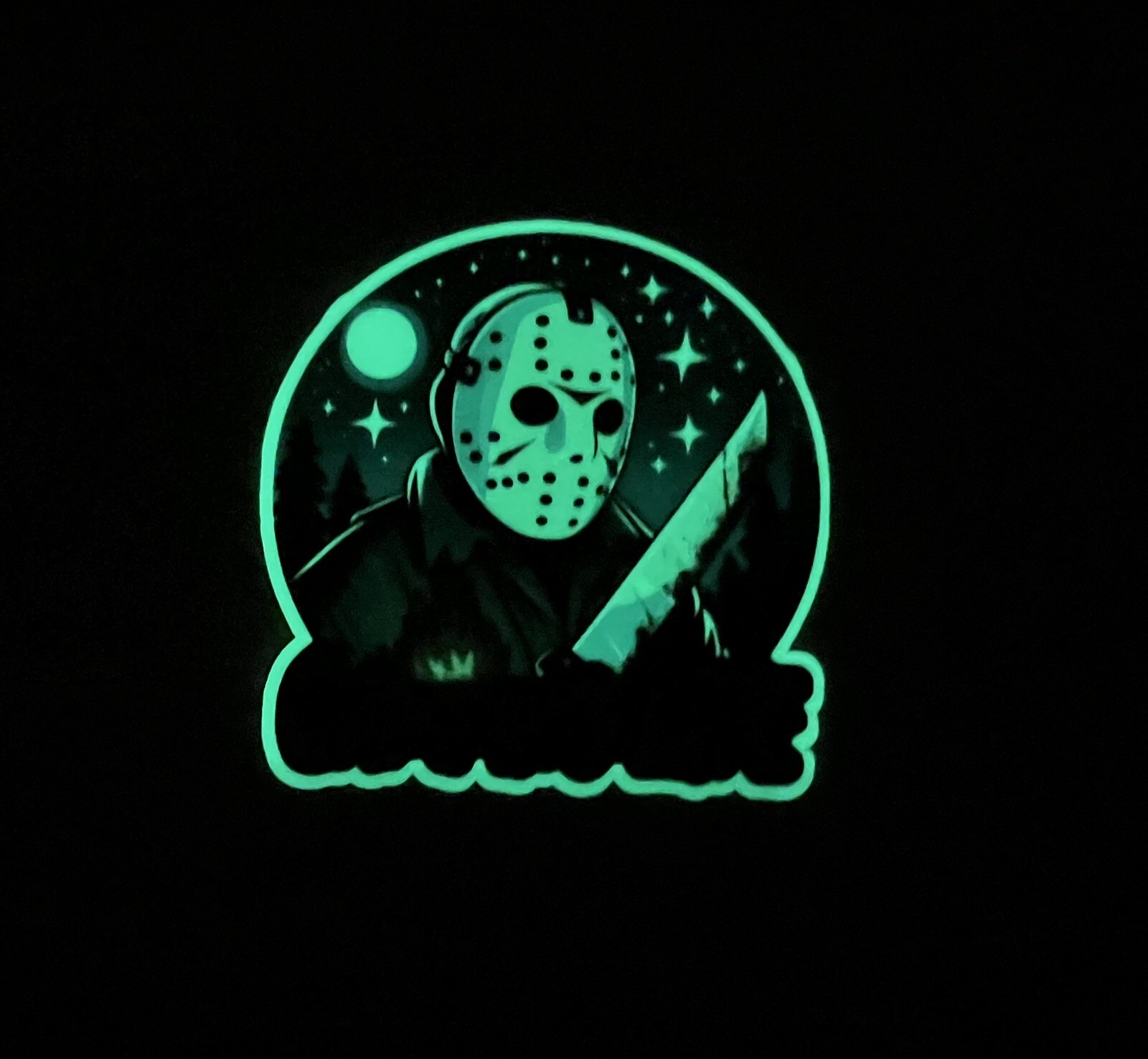 Jason Voorhees Friday the 13th Horror glow-in-the-dark 3 Inch Vinyl Sticker