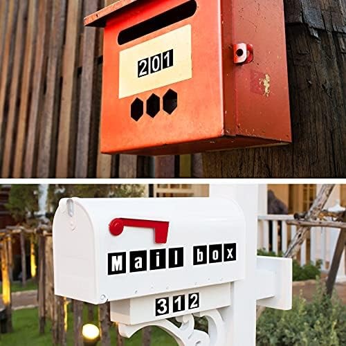 8 Sheets Mailbox Numbers Sticker, Self-Adhesive Vinyl Letters Numbers Kit for Ma