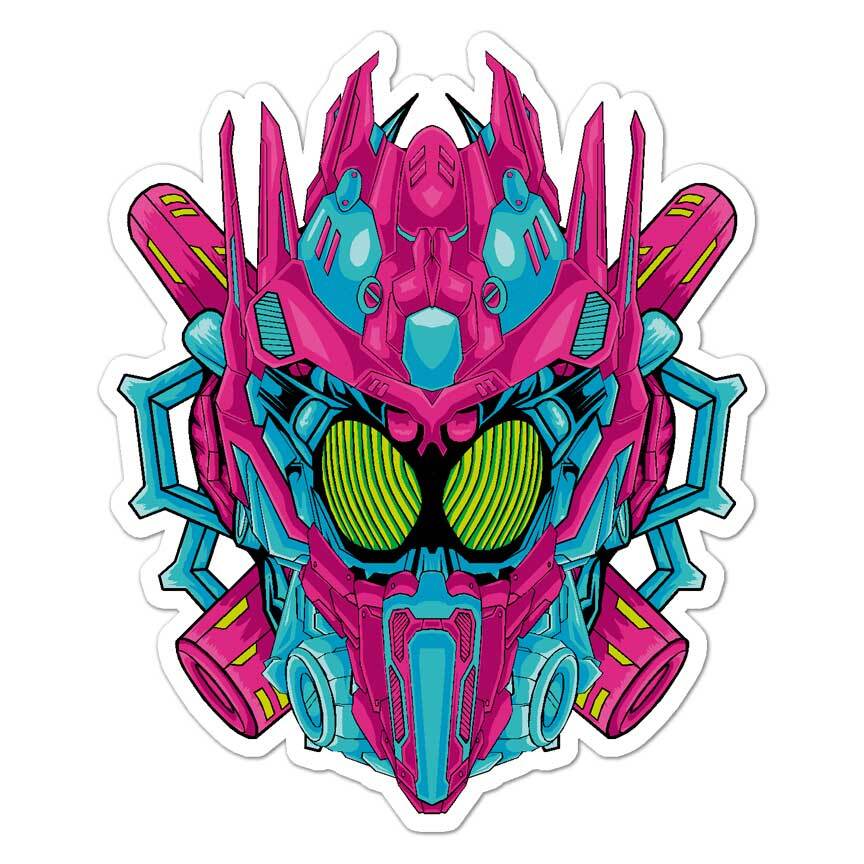 Japanese Mech Robot, Vinyl Decal Sticker, Indoor Outdoor, 3 Sizes, #8199