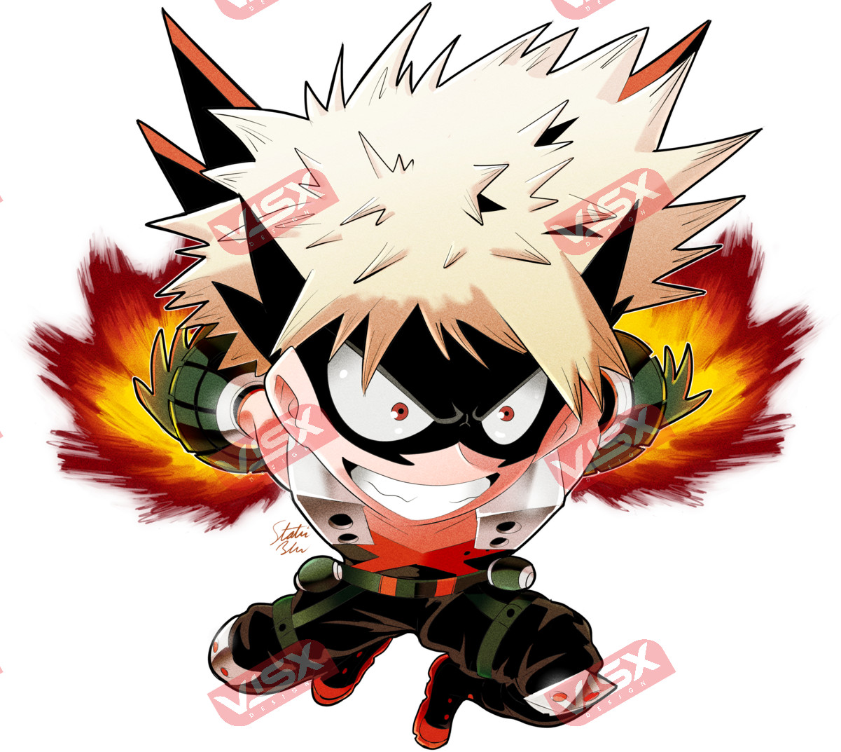 Katsuki Bakugo My Hero Academia Peeker Anime Bumper Sticker Car Decal Vinyl