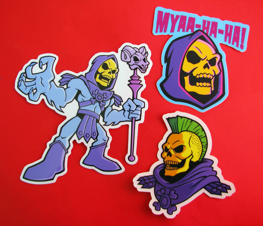 Skeletor Vinyl Sticker Set MOTU Masters of the Universe Laptop Decal Classic 80s