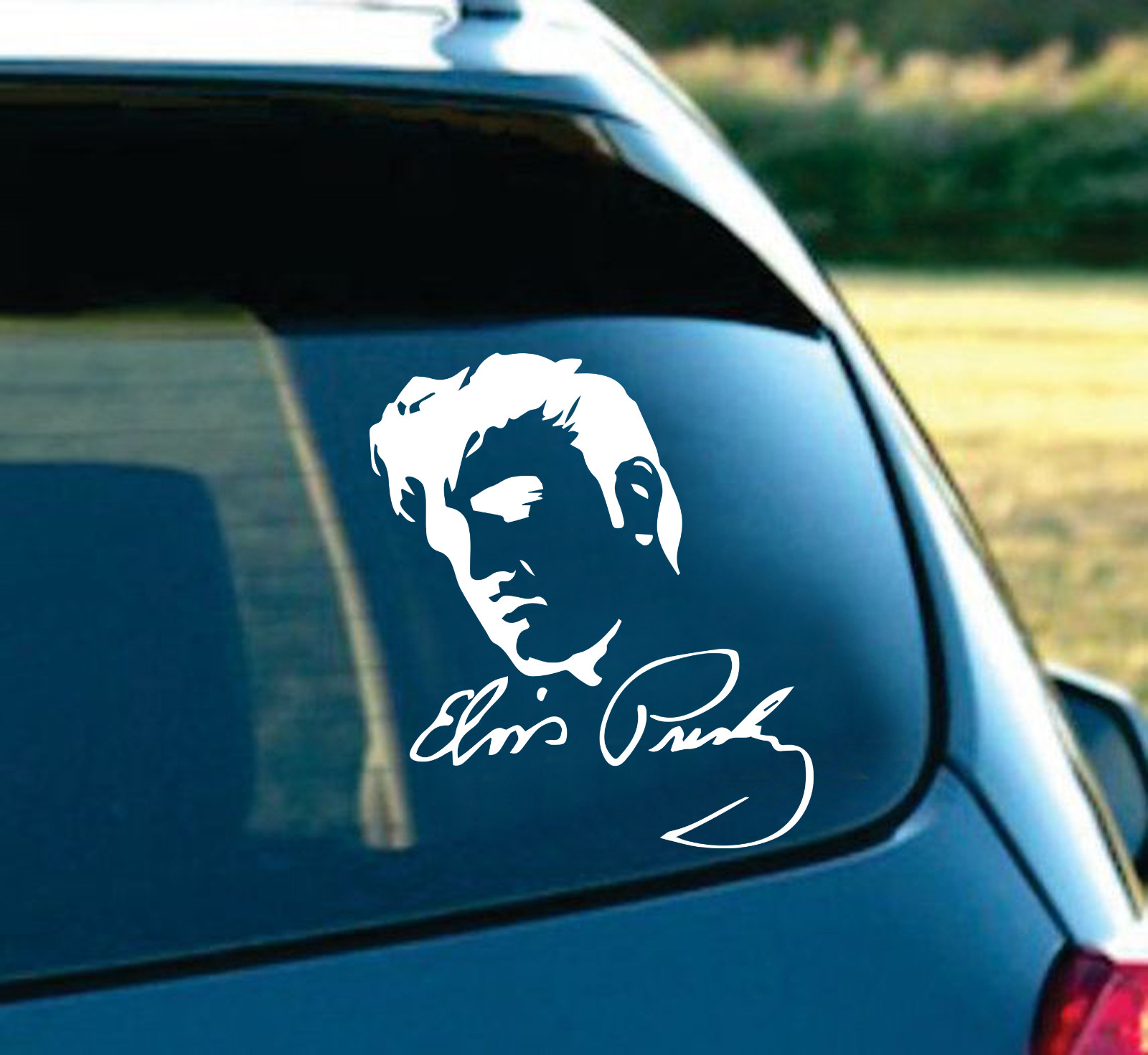 ELV Pres. looks signature decal sticker for car SUV window laptop 6″ white