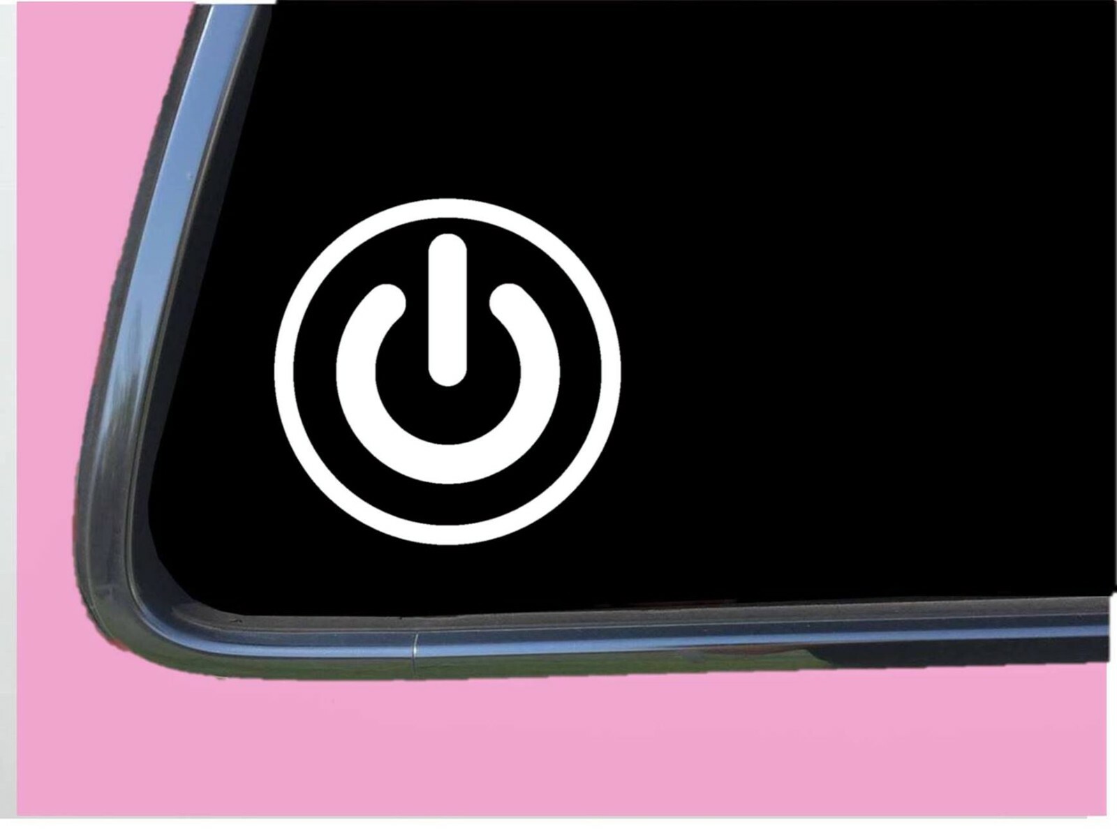 EV Power Button sticker Decal TP 945 6″ electric vehicle hybrid car
