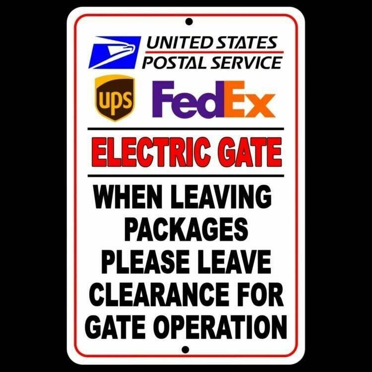 Delivery Leaving Packages Leave Clearance For Gate Sign / Decal Usps Fedex