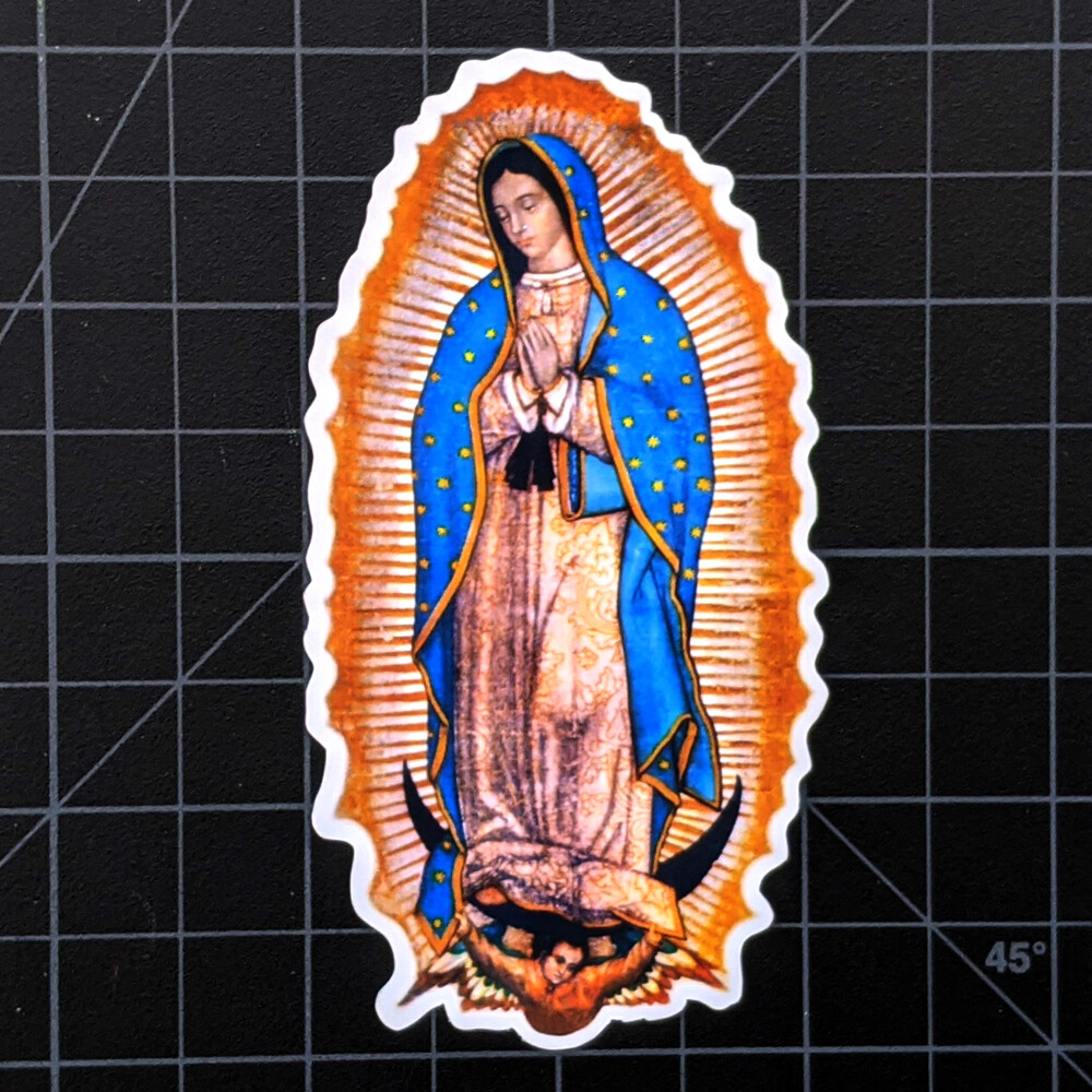 Our Lady Of Guadalupe Catholic Inspirational Vinyl Decal Laptop Sticker 4 x 2″