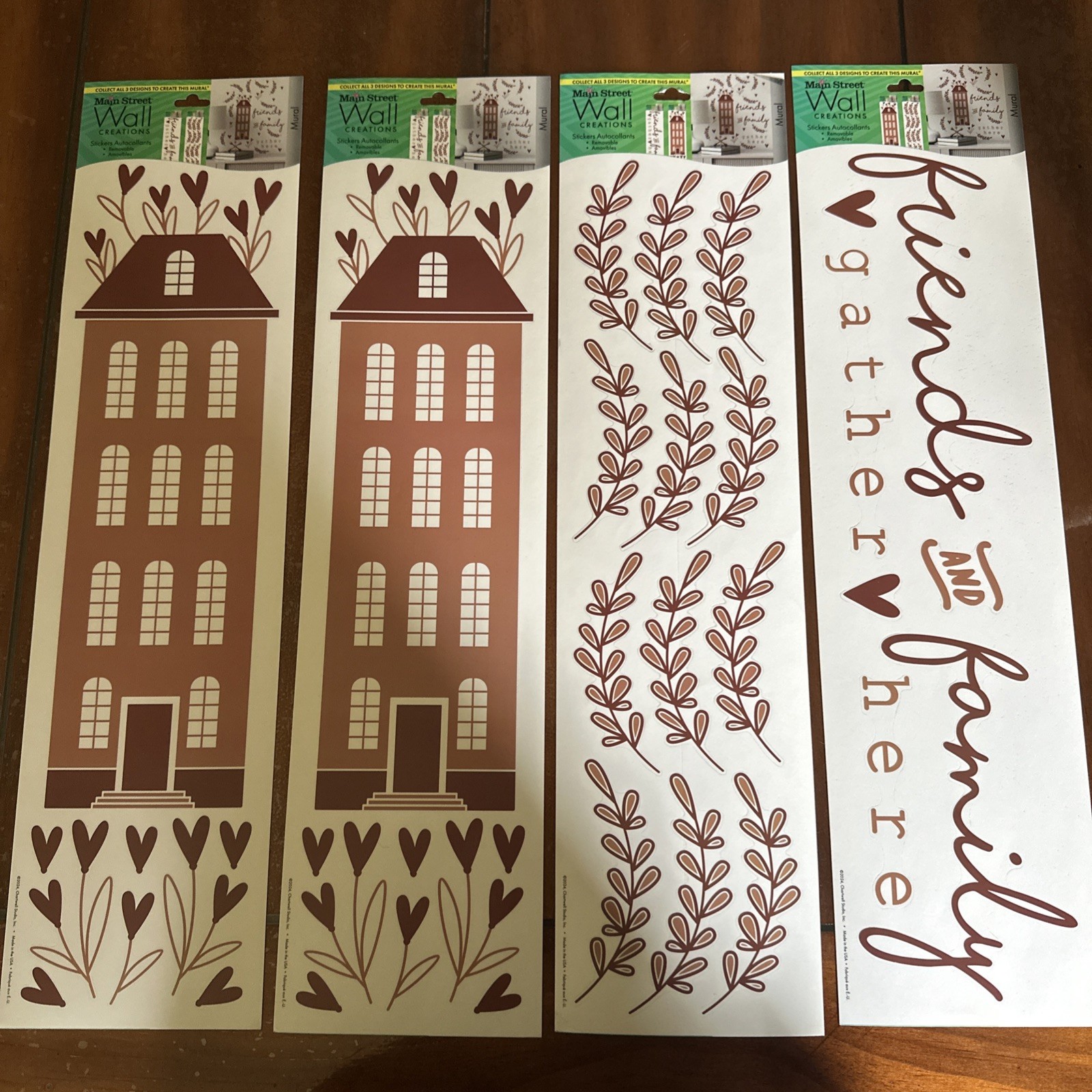 4 Main Street Wall Creations Wall Stickers Removable Decals Assorted Designs