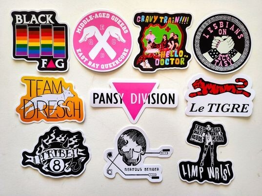 Queer Core Sticker Pack (10) Gay Music, Gay Pride, LGBT artists, Queer Music