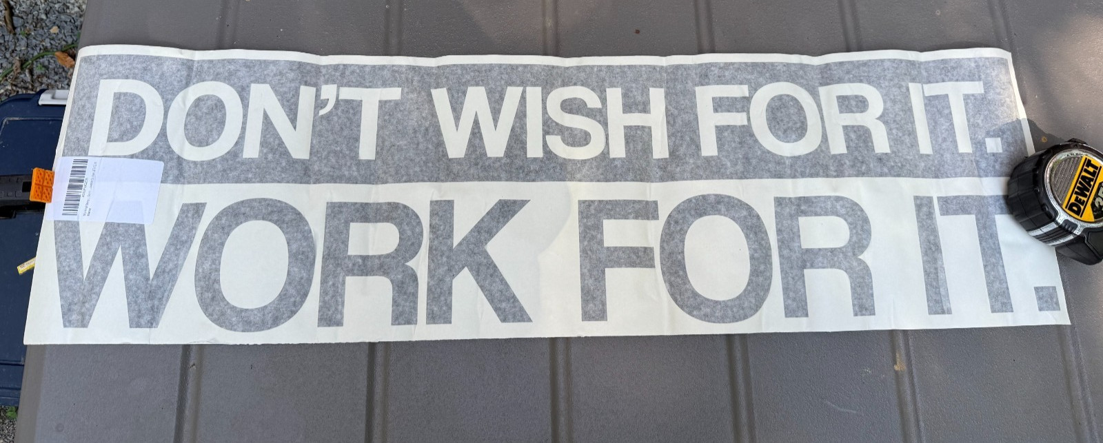 Don’t Wish for it Work for it Motivational Wall Decal Sticker Quote Vinyl Art