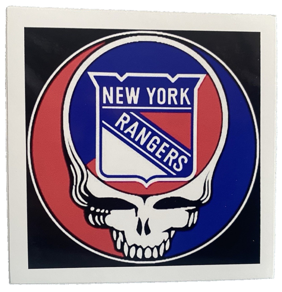 🌹⚡️GRATEFUL DEAD New York Rangers Stealie Sticker *NEW* Measures 3″ x 3″ ⚡️ 🌹