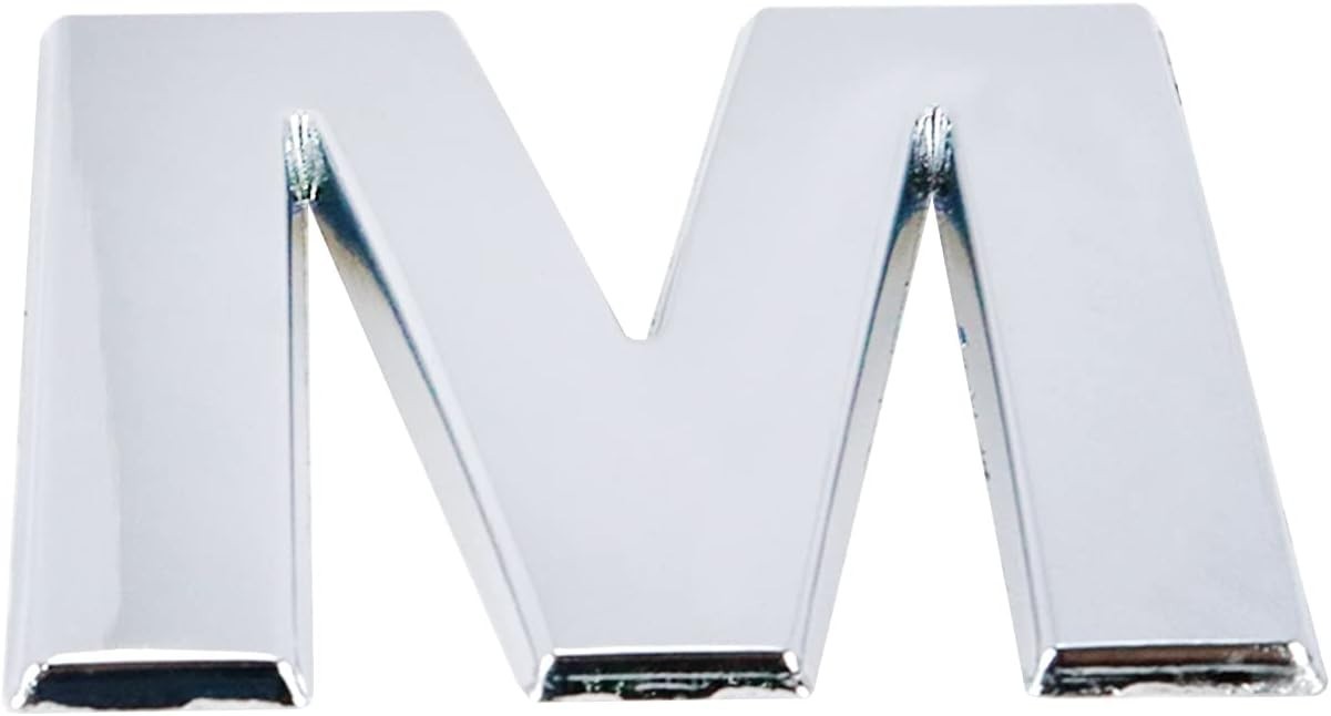 3D Chrome M Badge for Car – Zinc Alloy Emblem for Vehicle Customization