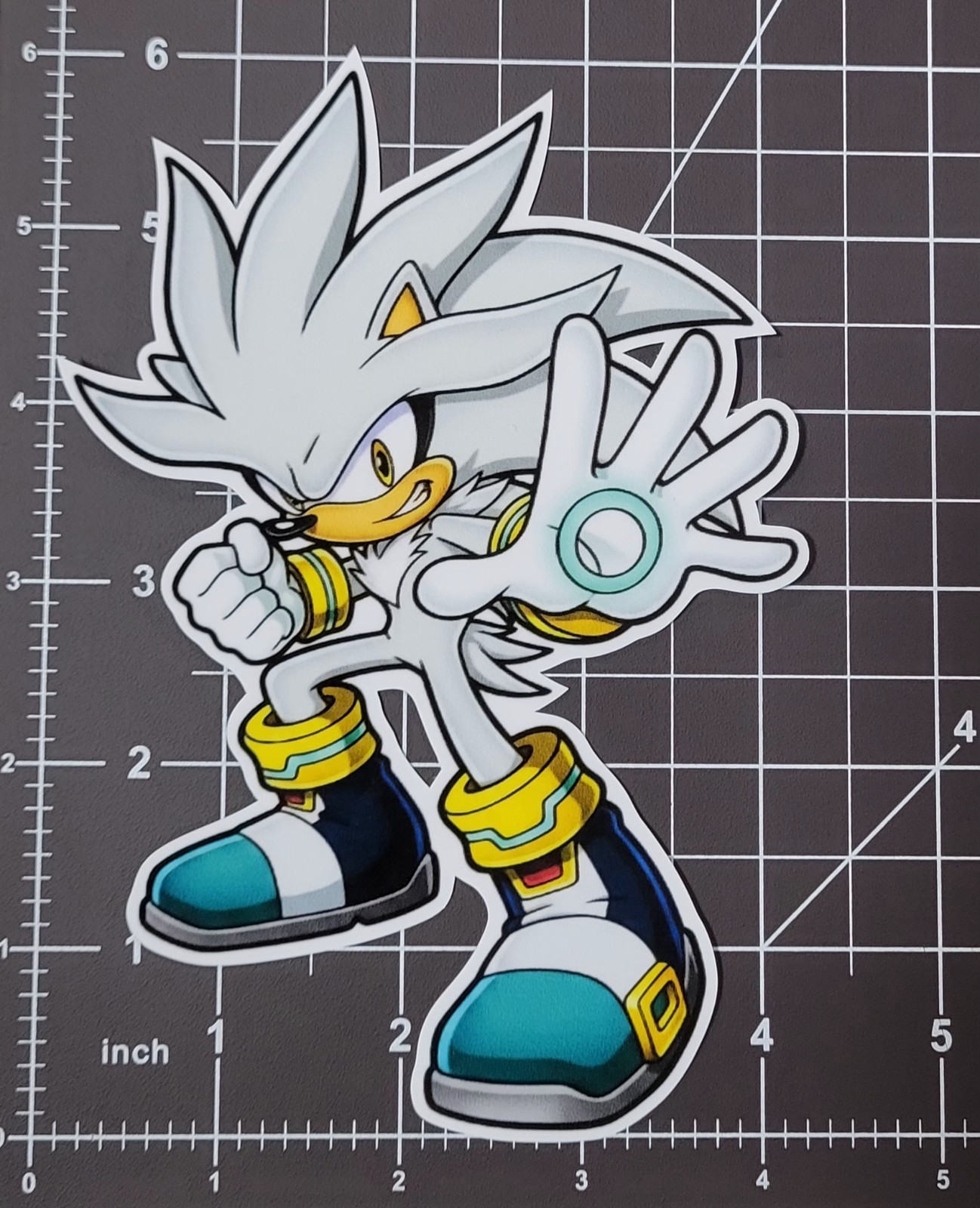 Sonic The Hedgehog Silver The Hedgehog V2 Sticker 6″