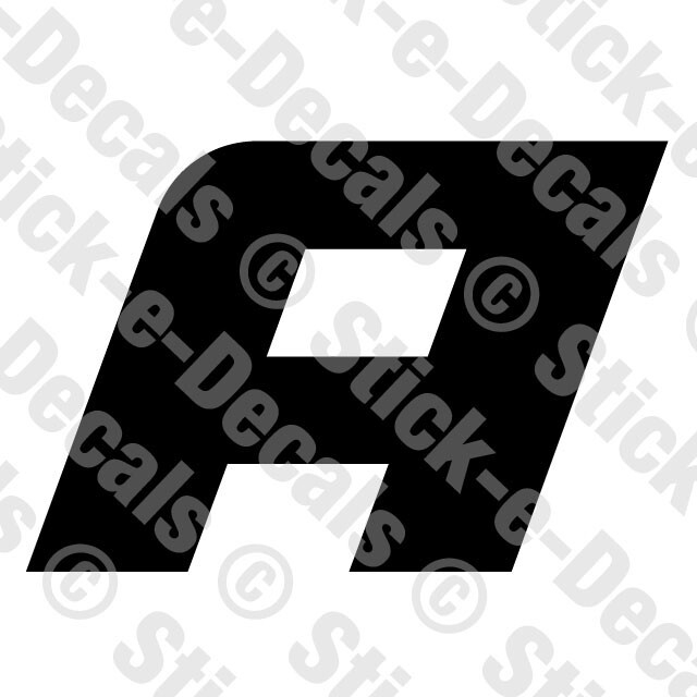 JERSEY LETTER A Vinyl Die Cut Decal Sticker – Sport Athlete Alphabet Text – A4